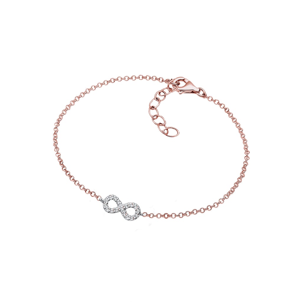 Elli Armband »Infinity Bi-Color Kristalle Silber«