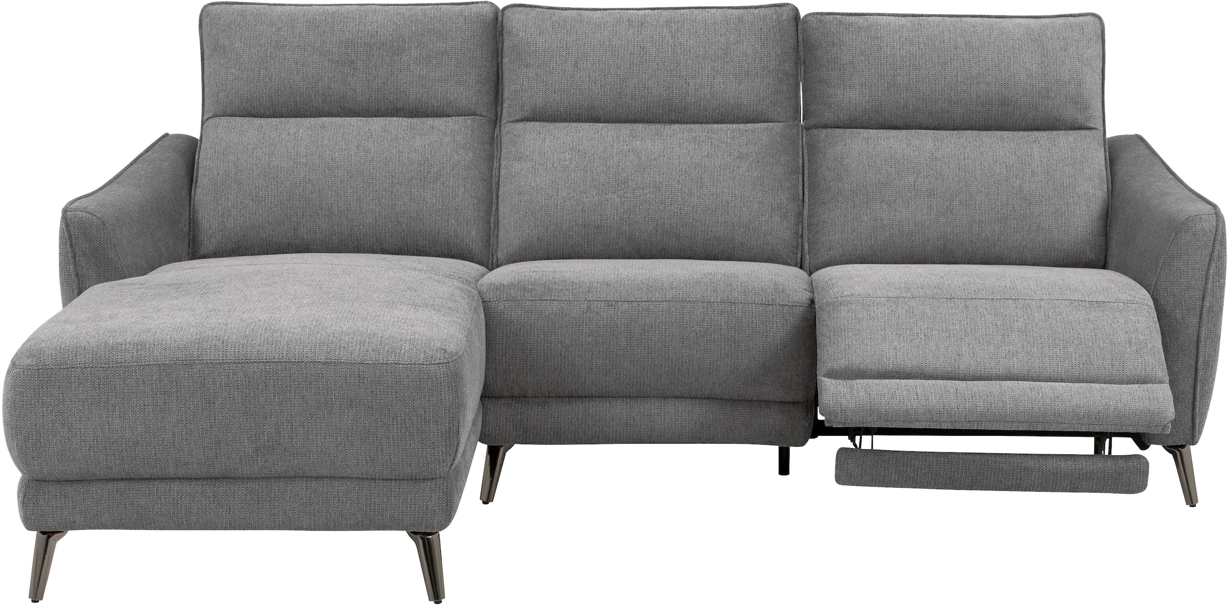 INOSIGN Ecksofa »TAYLER 3-Sitzer, L-Form (Breite 239cm), elektr. Relaxfunktion, USB A/C«, und Recamiere, Liegefunktion durch Recliner, Federkernpolsterung