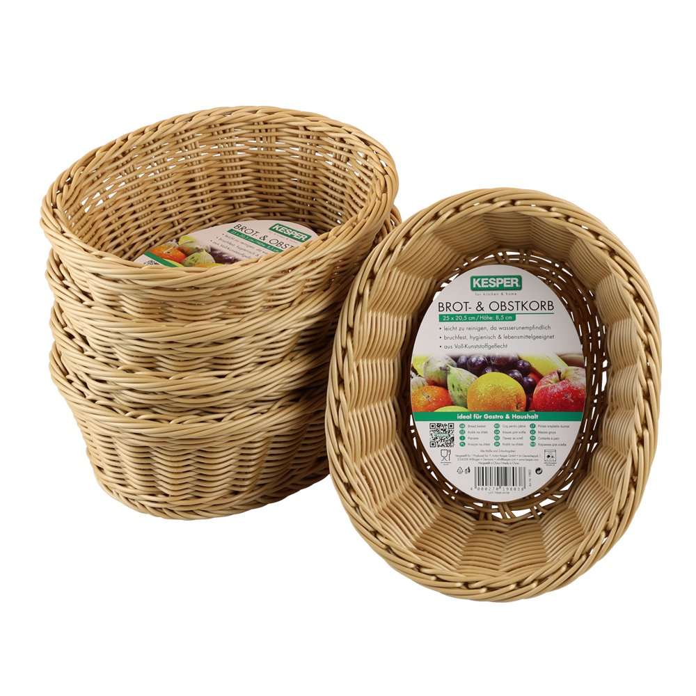 KESPER® Brotkorb »Brot- und Obstkorb, 5er Set«, (Set, 5 tlg.), Breite ca. 25 cm