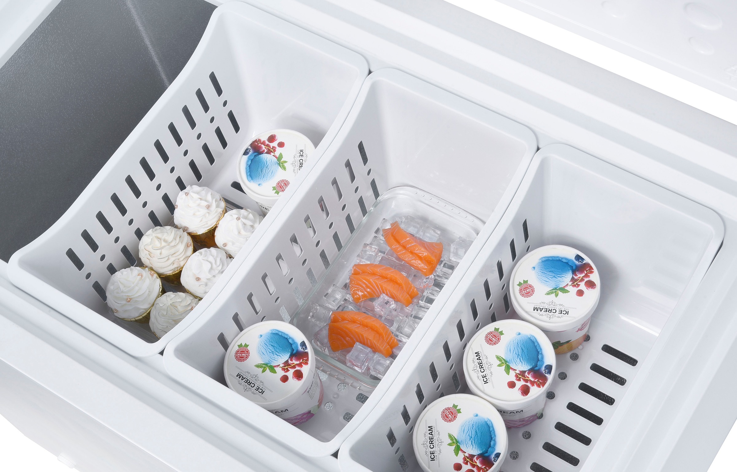 Thumbnail - Hanseatic Gefriertruhe "HGT85102CE" 84,5 cm hoch 102,6 cm breit Schnellgefrierfunktion, Umschalten zwischen Kühlen und G...