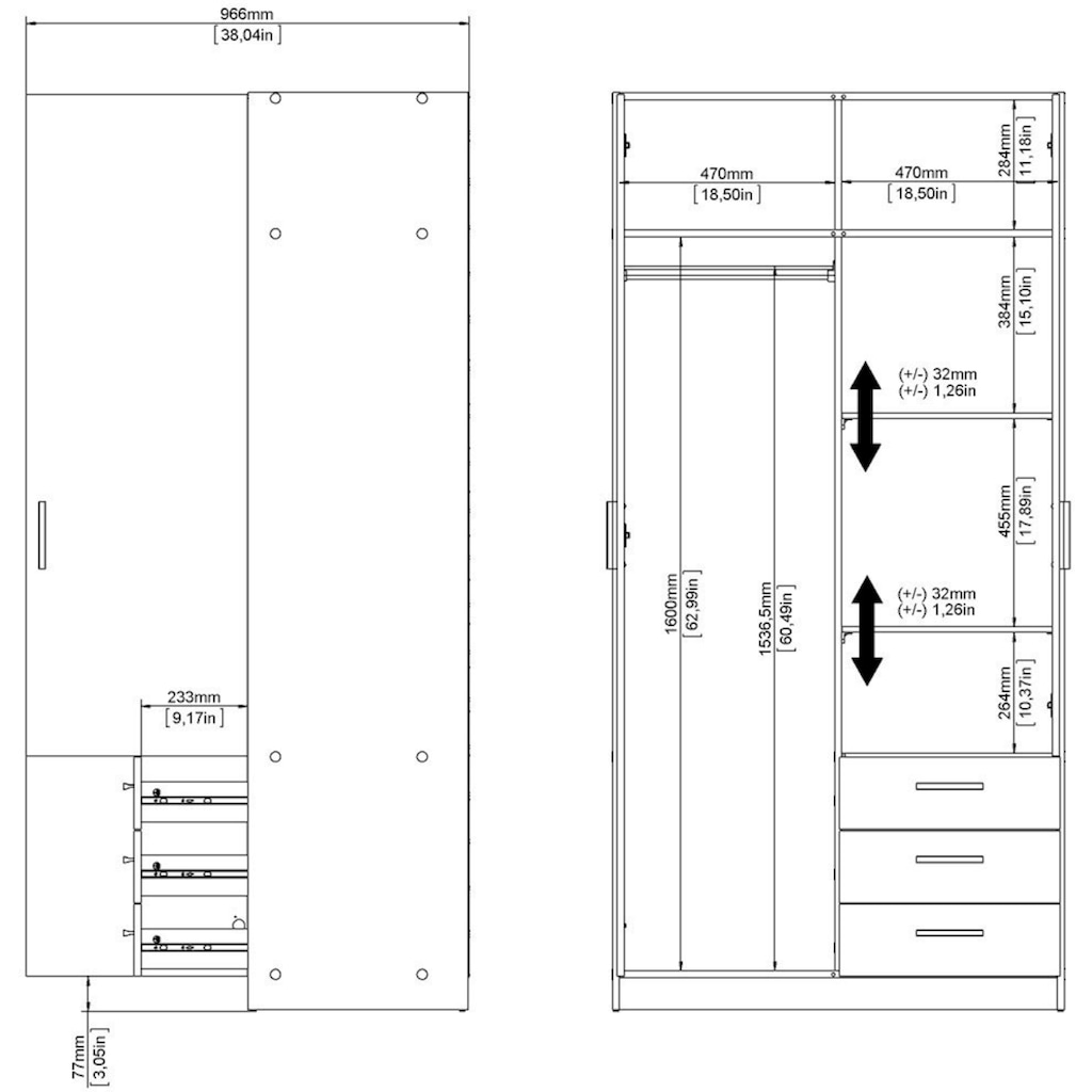 Home affaire Kleiderschrank