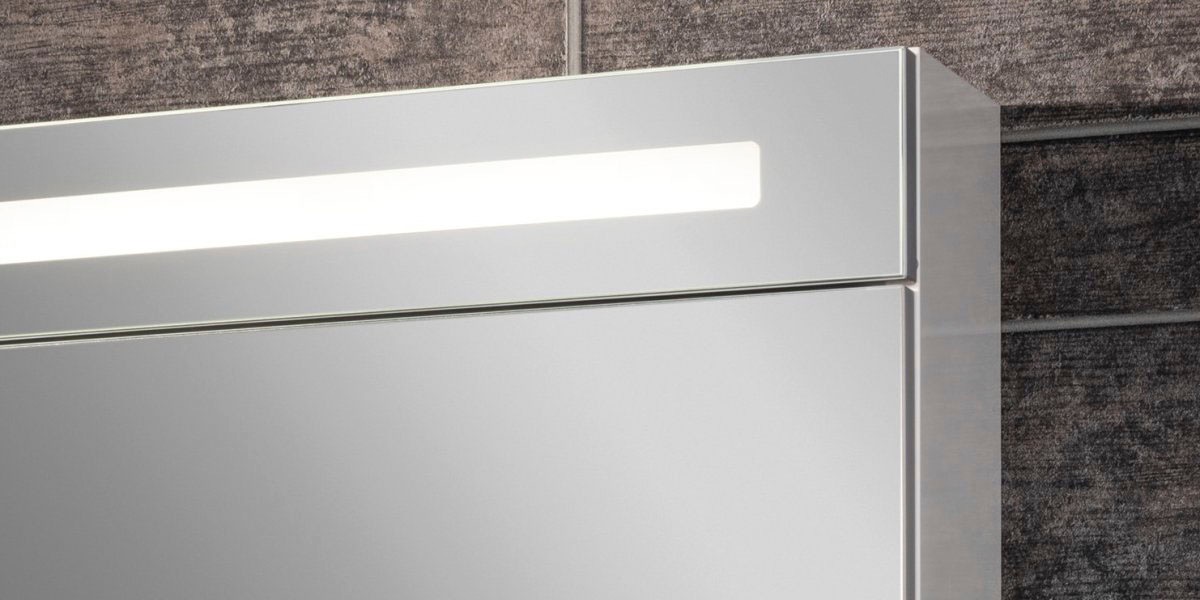 120 | 120 cm, verspiegelt Türen, weiß«, Breite Spiegelschrank Badmöbel doppelseitig BAUR - 2 »CL FACKELMANN