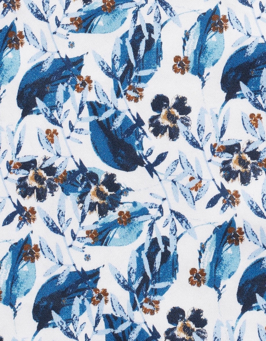 bugatti Kurzarmhemd, aus Satin-Twill
