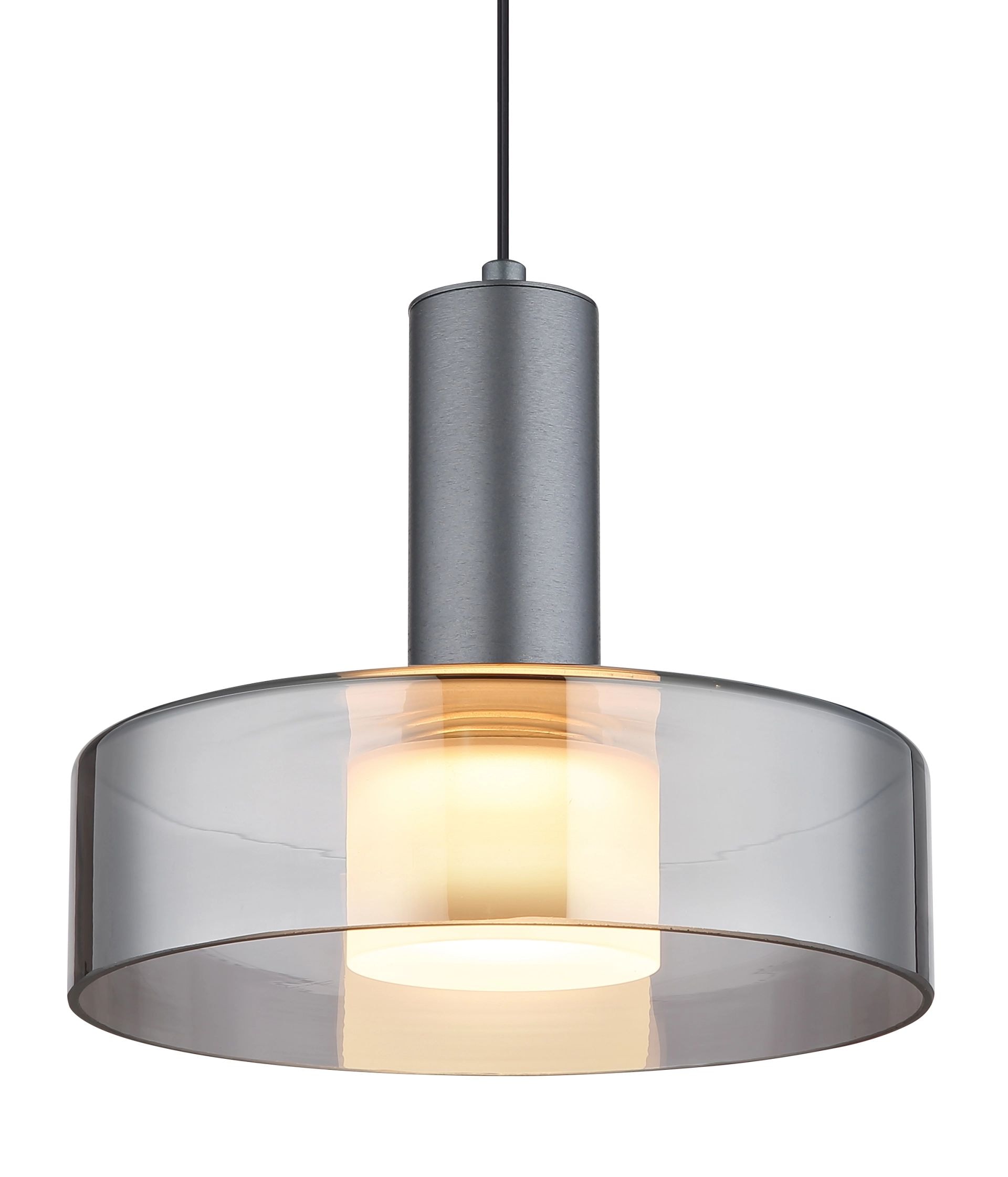 GLOBO LIGHTING LED-Hängeleuchte »GRANT«, 1 flammig, Leuchtmittel LED-Modul | LED fest integriert, rauchfarbene Glasschirm