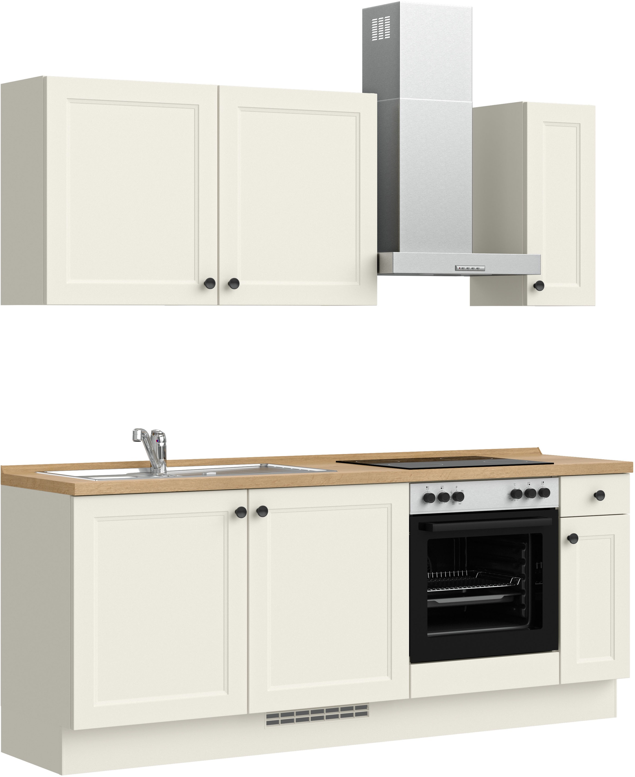 nobilia® Küchenzeile »"Cascada I"«, vormontiert, Ausrichtung wählbar, Breite 210 cm, wahlw. mit E-Geräten