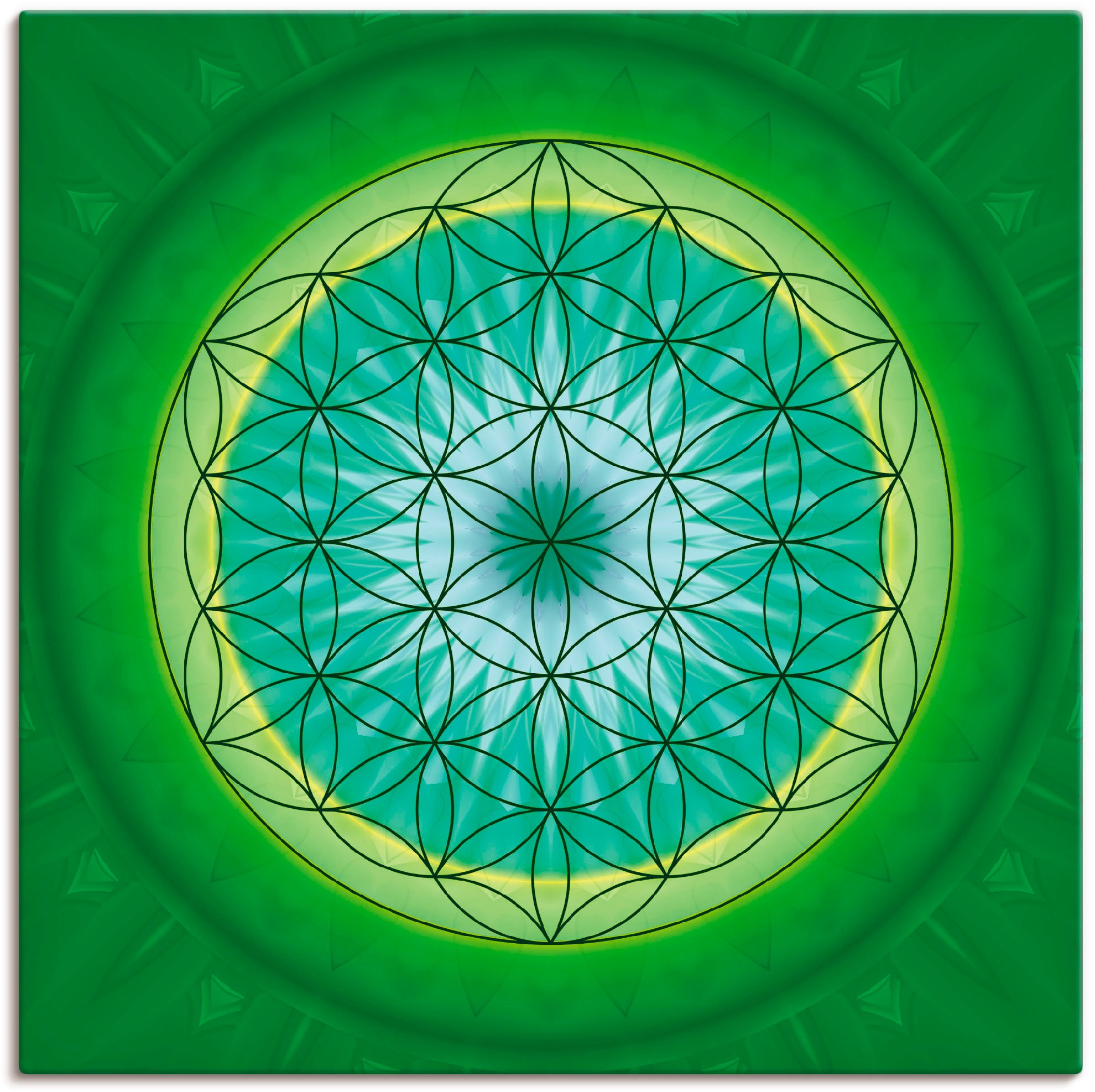 Artland "Blume des Lebens 3" Muster 1 Stk. tlg. auf Holzrahmen gespannt günstig online kaufen