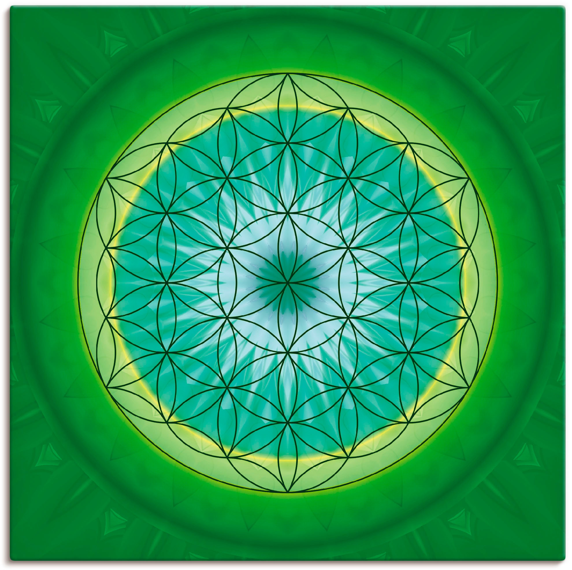 Artland Leinwandbild "Blume des Lebens 3" Muster 1 Stk. tlg. auf Keilrahmen günstig online kaufen