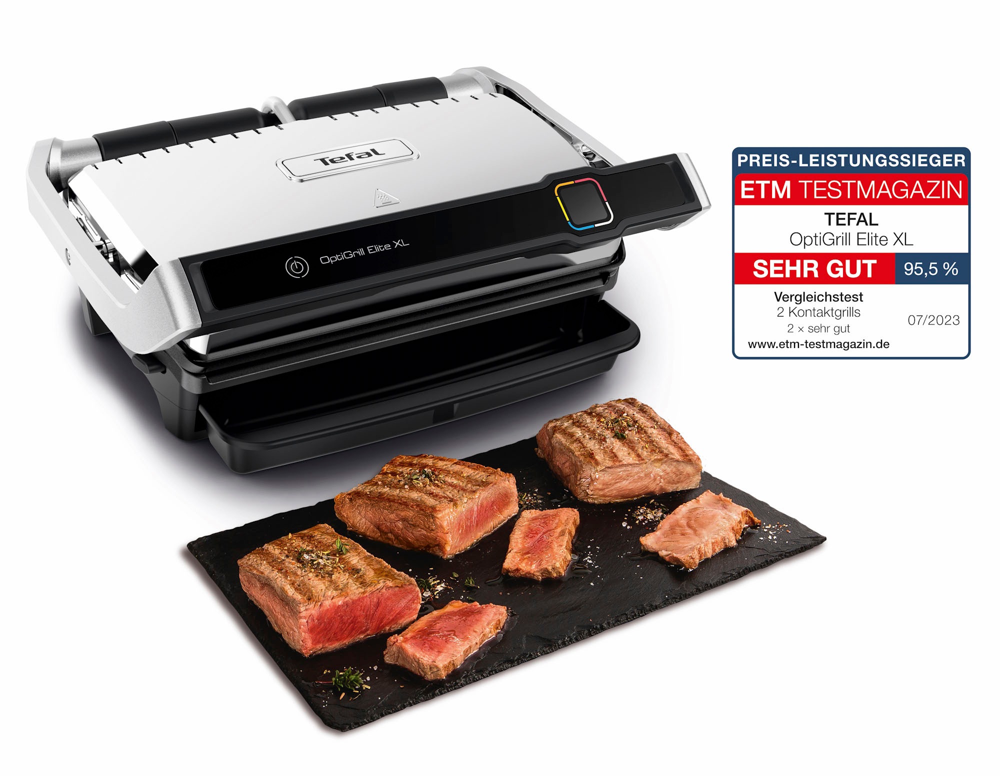 Tefal Kontaktgrill "GC760D Optigrill Elite XL", 2200 W, Countdown zum perfe günstig online kaufen