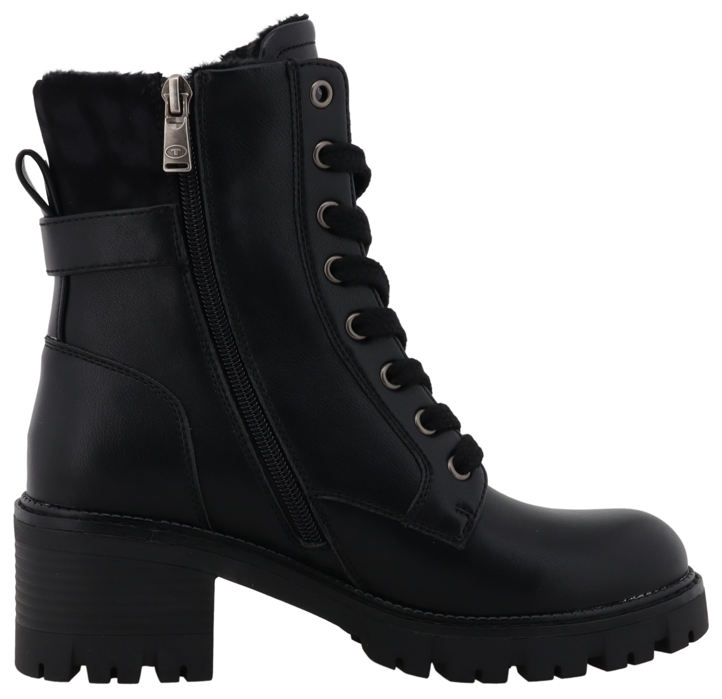TOM TAILOR Winterstiefelette  Workerboots, Plateaustiefelette mit Blockabsatz