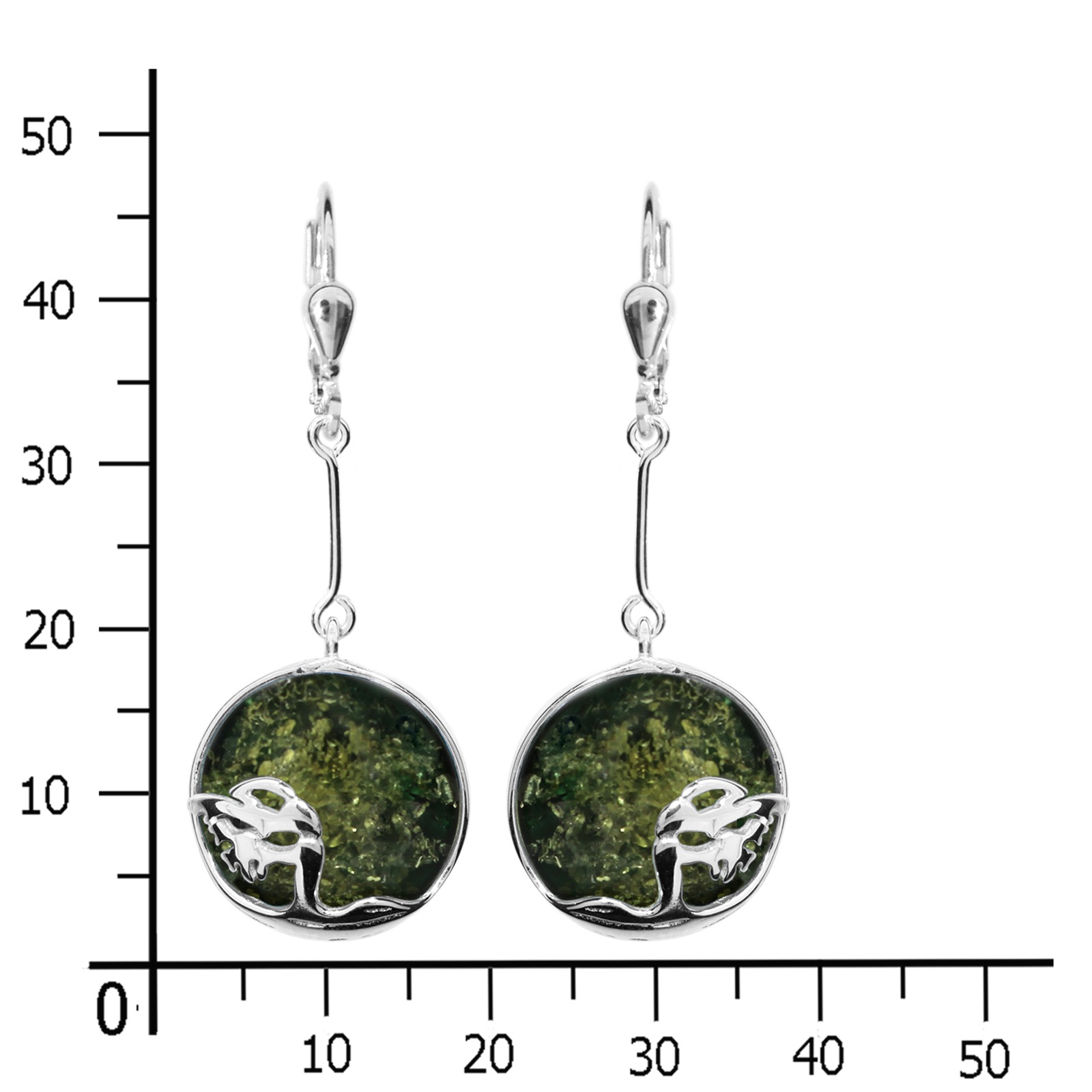 OSTSEE-SCHMUCK Paar Ohrhänger »- Windflüchter 16 mm - Silber 925/000 - Bernstein«