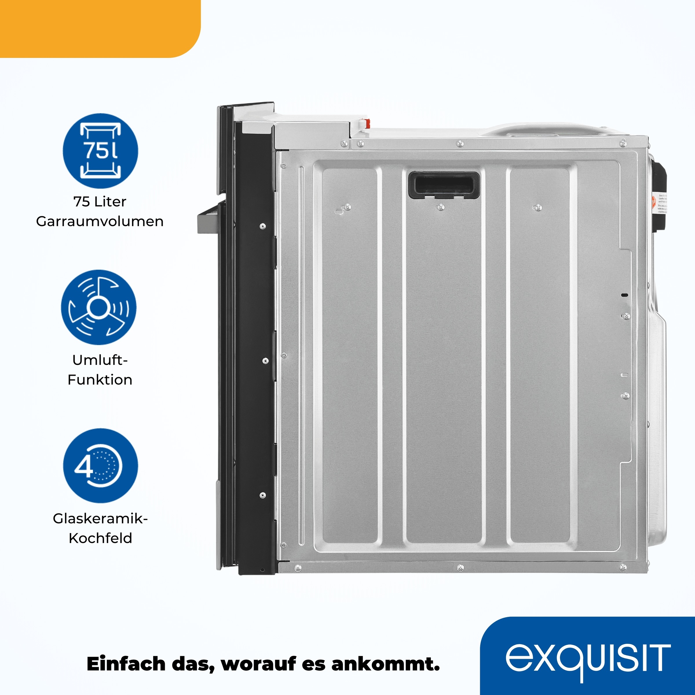 exquisit Elektro-Herd-Set »EHE 185-HZ-020 inox«