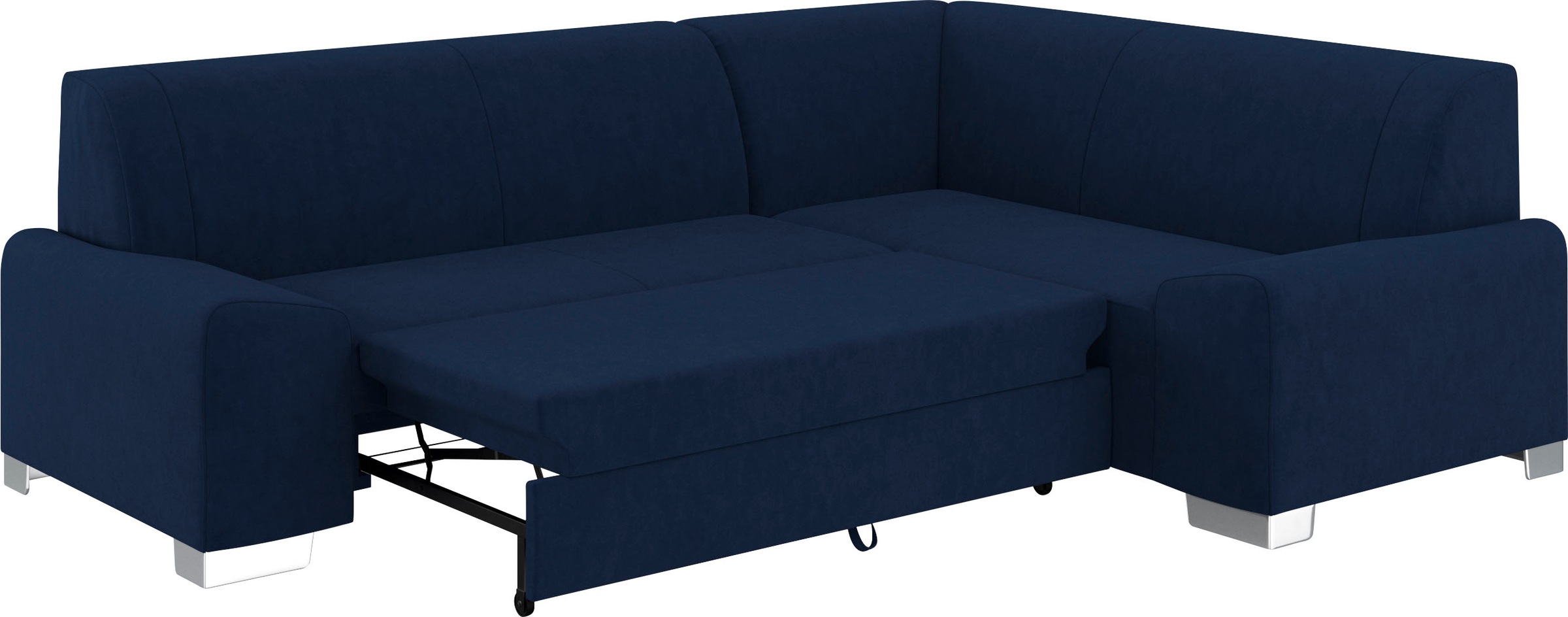 DOMO collection Ecksofa »Anzio in kubischer Formensprache, flache Armlehnen, L-Form«, Wahlweise mit Bettfunktion und Federkern für hohen Sitzkomfort