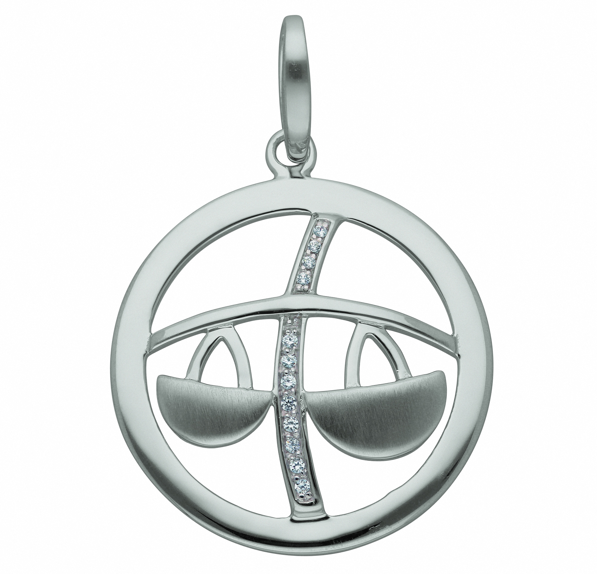 Adelia´s Kette ohne Anhänger »925 Silber Sternzeichen Anhänger Waage mit Zirkonia  Ø 25,2 mm«, Schmuckset - Set mit Halskette kaufen | BAUR