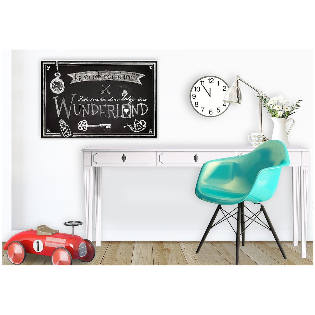 Wall-Art Wandbild »Ich suche den Weg ins Wunderland«