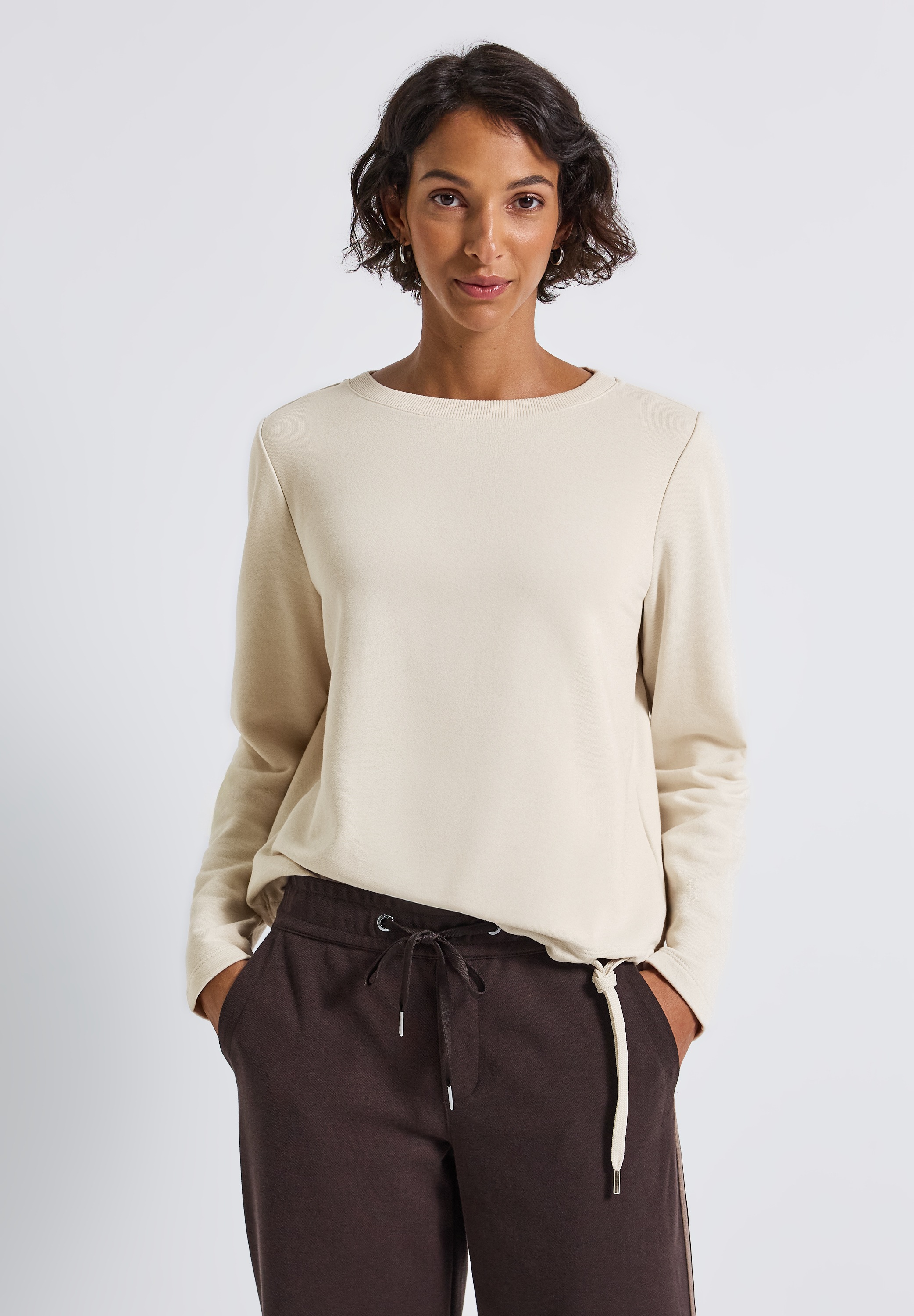 STREET ONE Sweatshirt, mit Tunnelzug am Saum günstig online kaufen