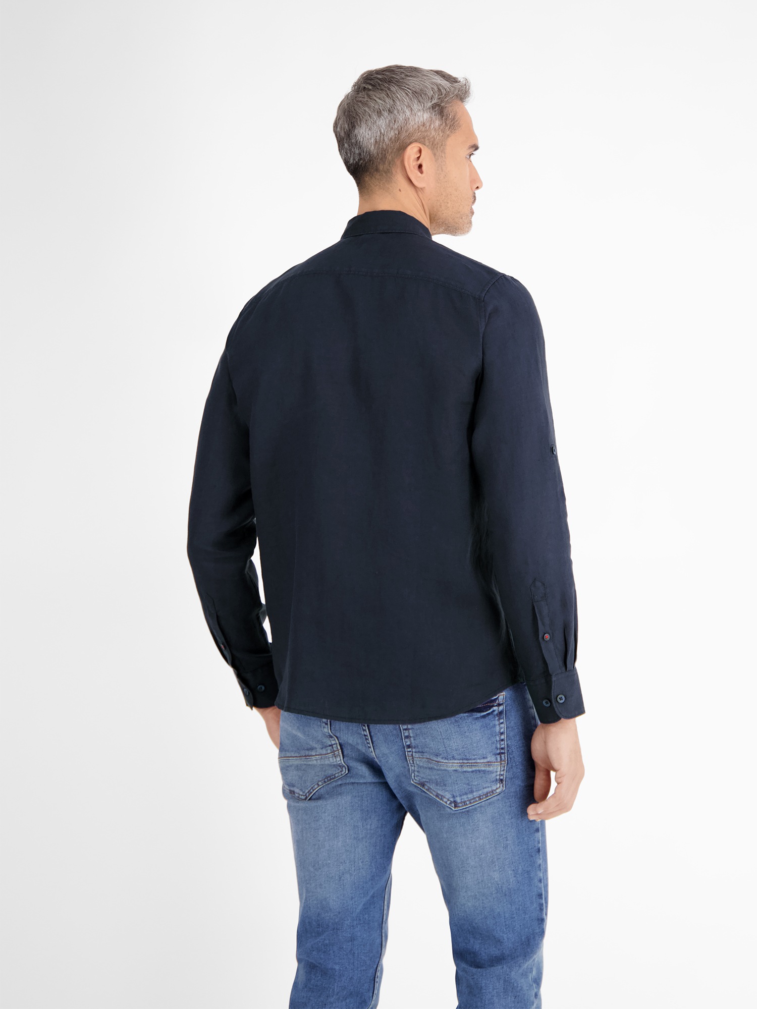 LERROS Langarmhemd "Herrenhemd in Leinen-Baumwoll-Blend" günstig online kaufen