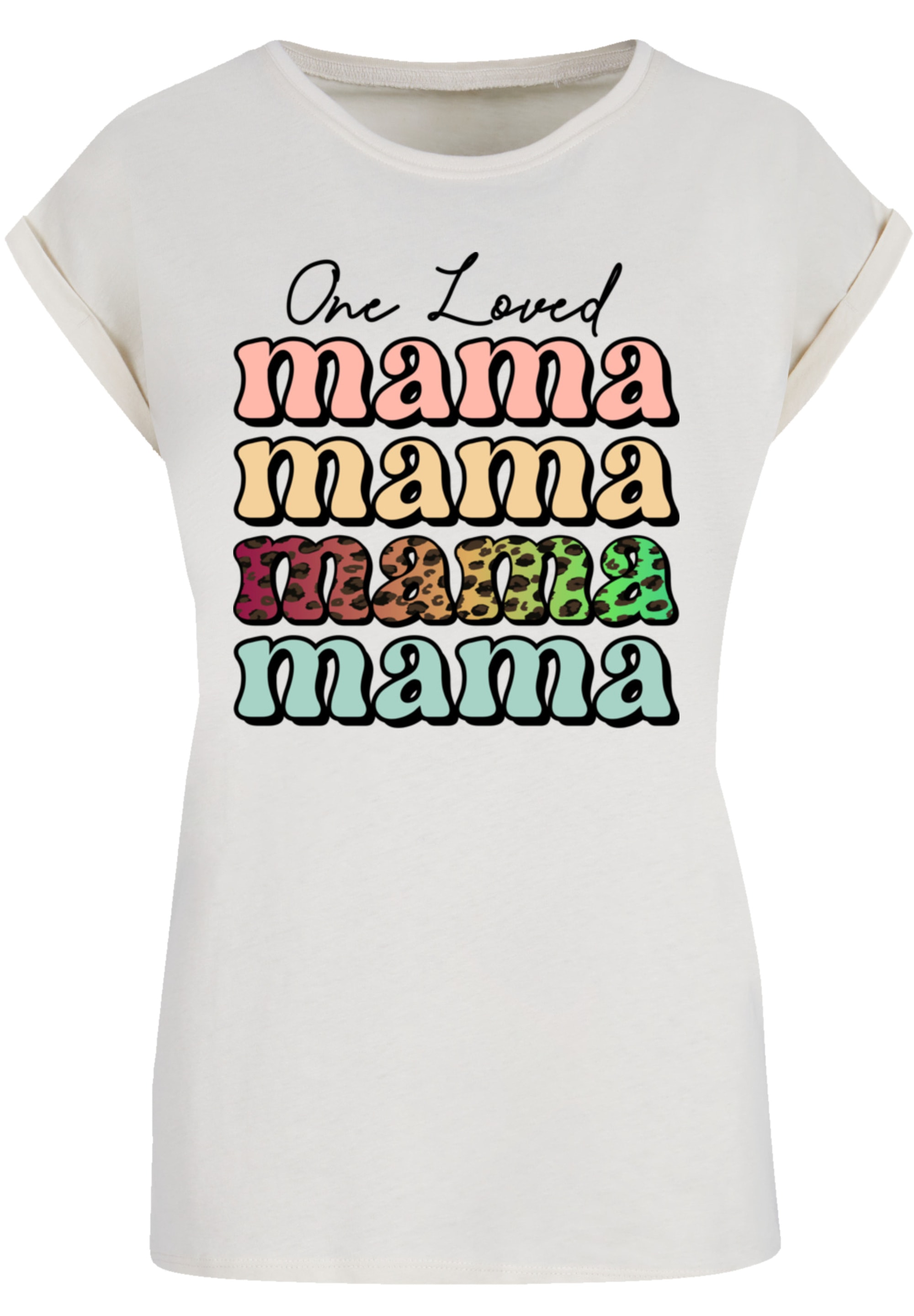 F4NT4STIC T-Shirt »Mothers Day Mama Typography Leopard Print Pastel«, Premium Qualität