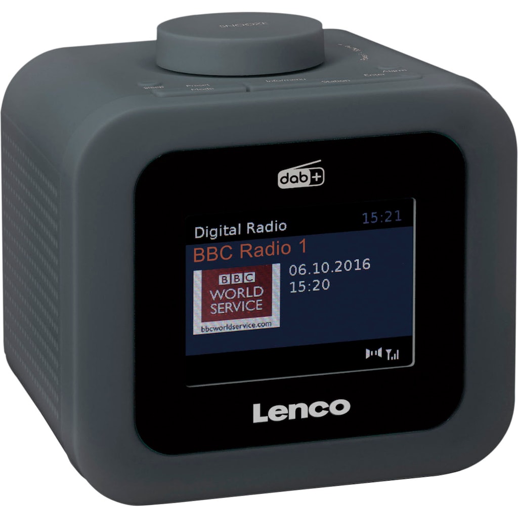 Lenco Digitalradio (DAB+) »CR-620 FM-/DAB+ Radiowecker«, (FM-Tuner)