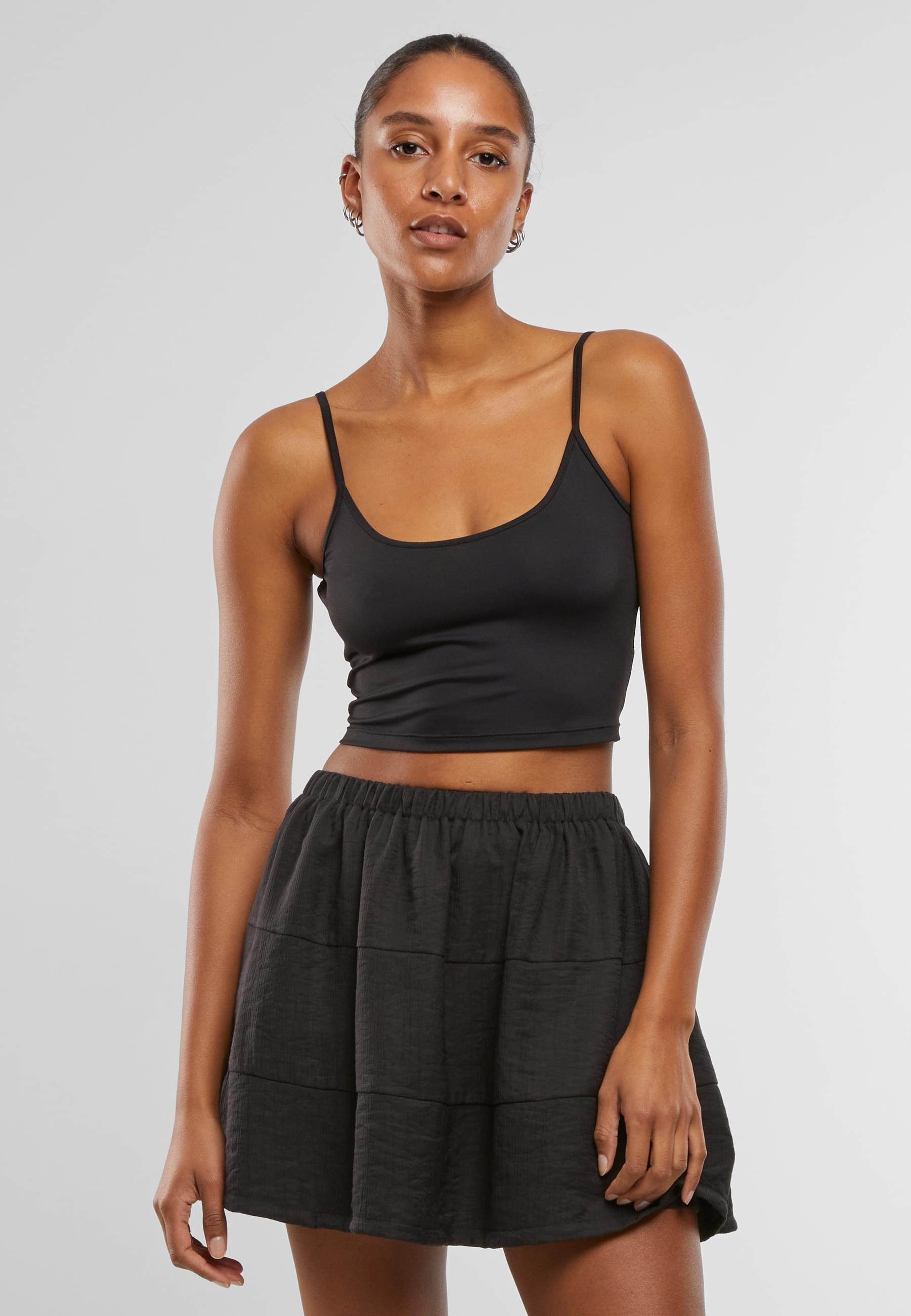 URBAN CLASSICS T-Shirt »Urban Classics Ladies Basic Top Low Back Neckline«, (1 tlg.)