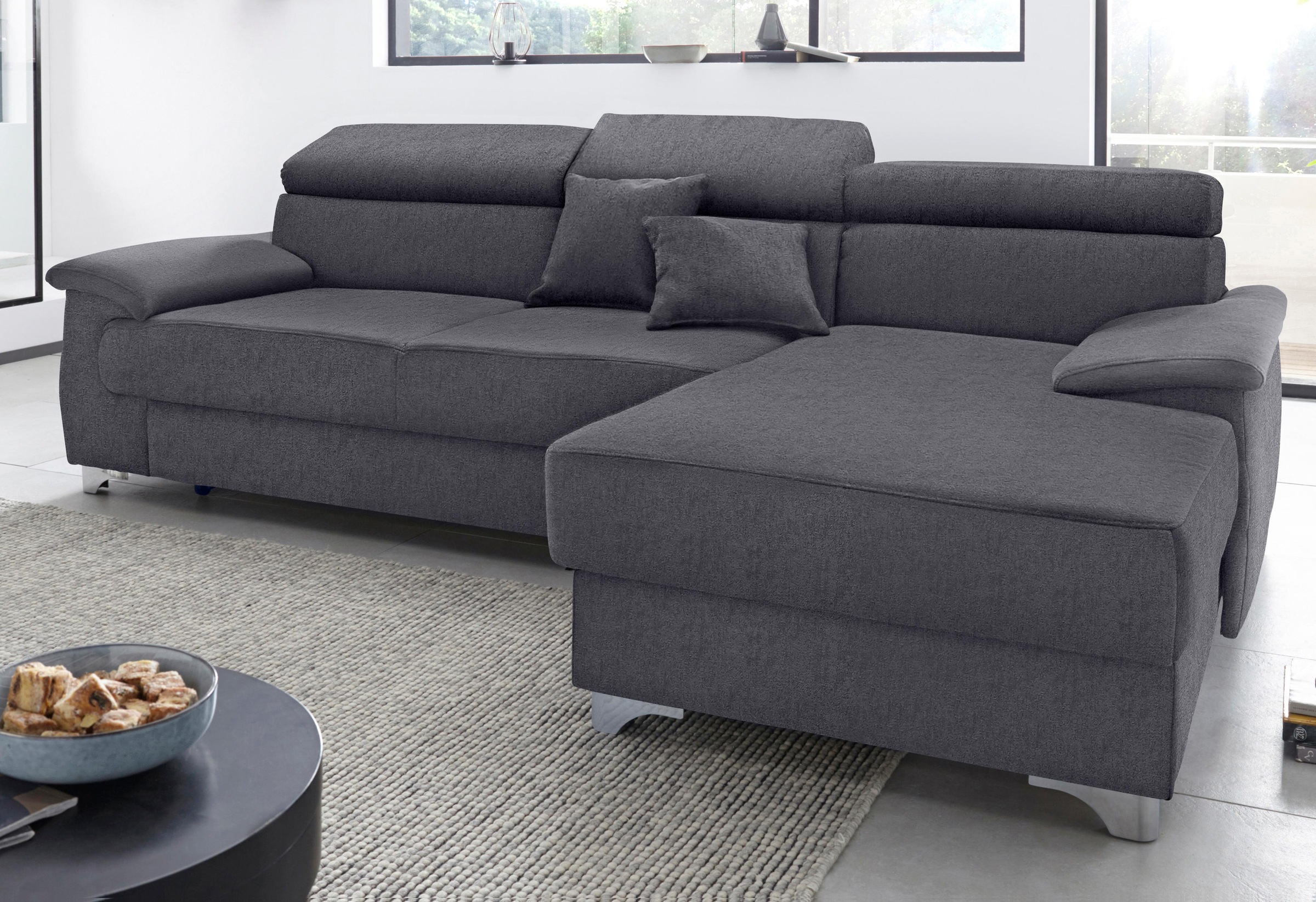 DOMO collection Ecksofa "Mira, inklusive Kopfteilverstellung für mehr Wohlf günstig online kaufen