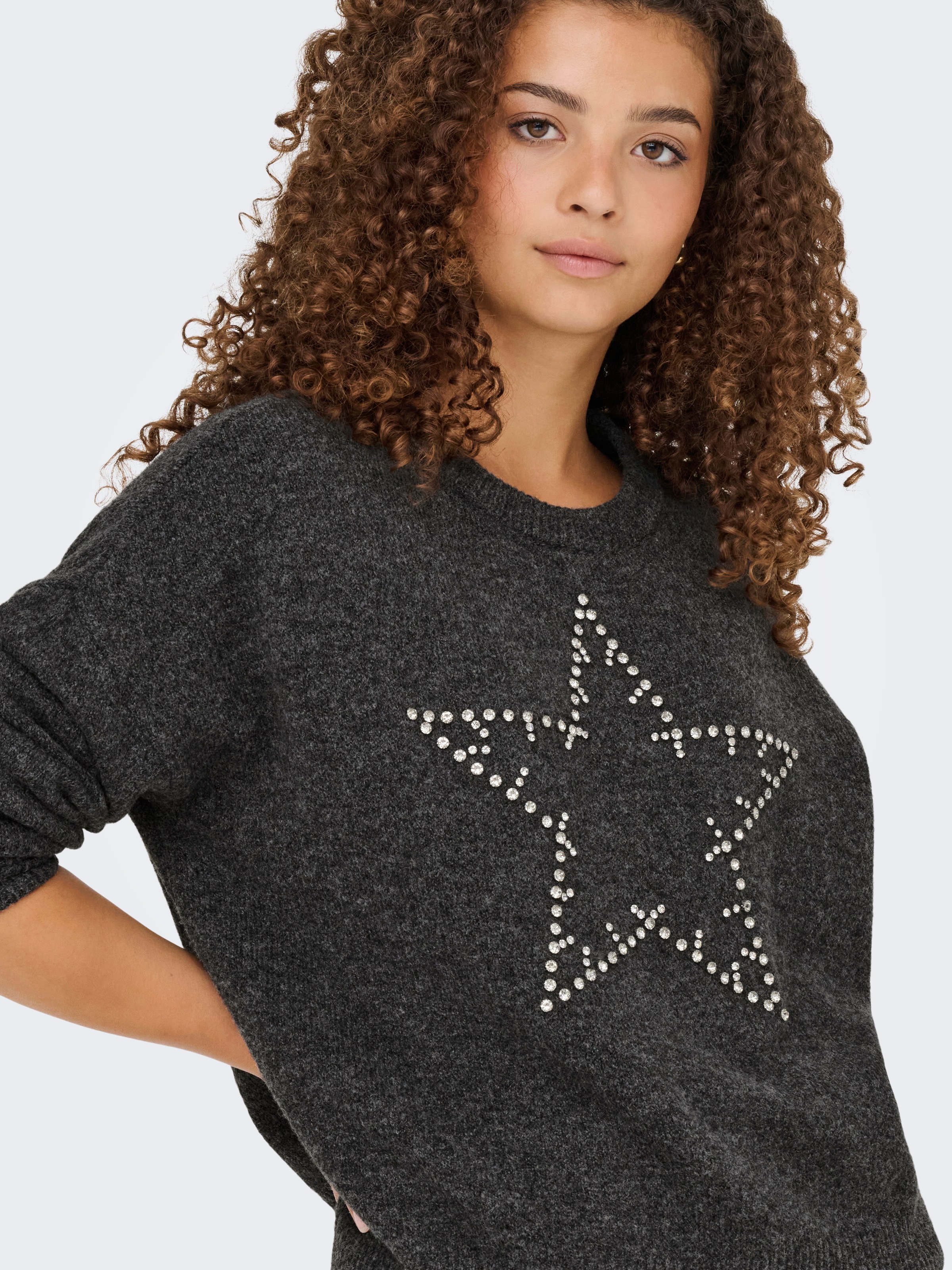 ONLY Strickpullover "ONLRENATA LS O-NECK BLING KNT" günstig online kaufen