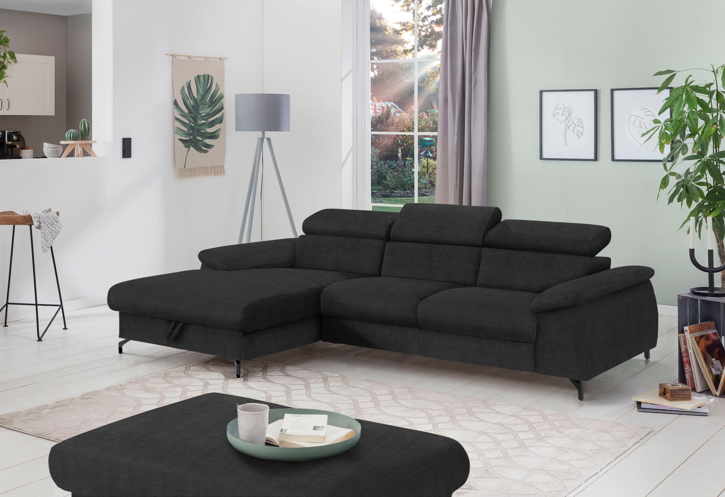 COTTA Polstergarnitur "Komaris L-Form", (Set), Set bestehend aus: Ecksofa m günstig online kaufen