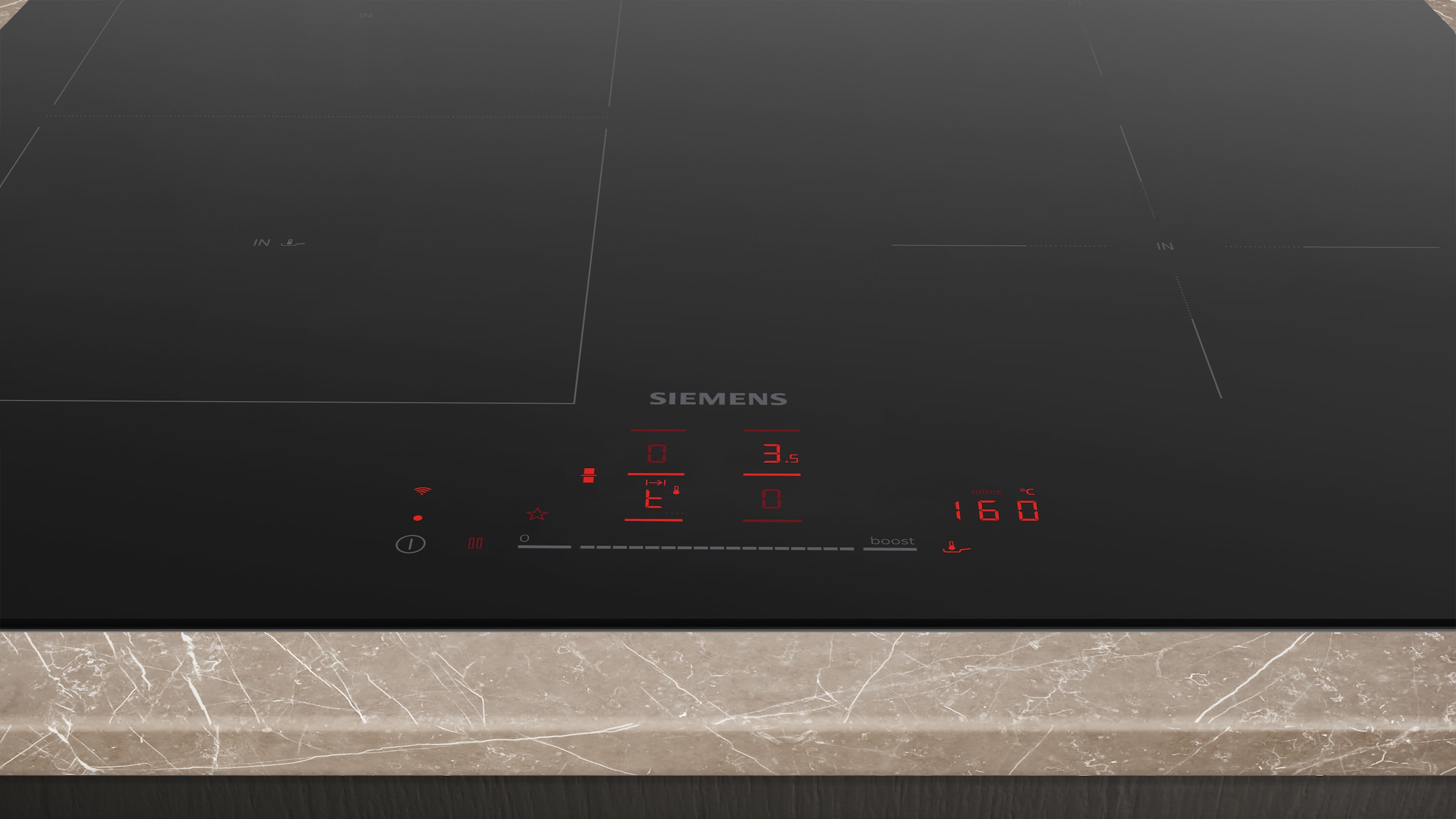 SIEMENS Induktions-Kochfeld »ED61AHSC1E« Moderne matte Optik: 5x weniger sichtbare Kratzer