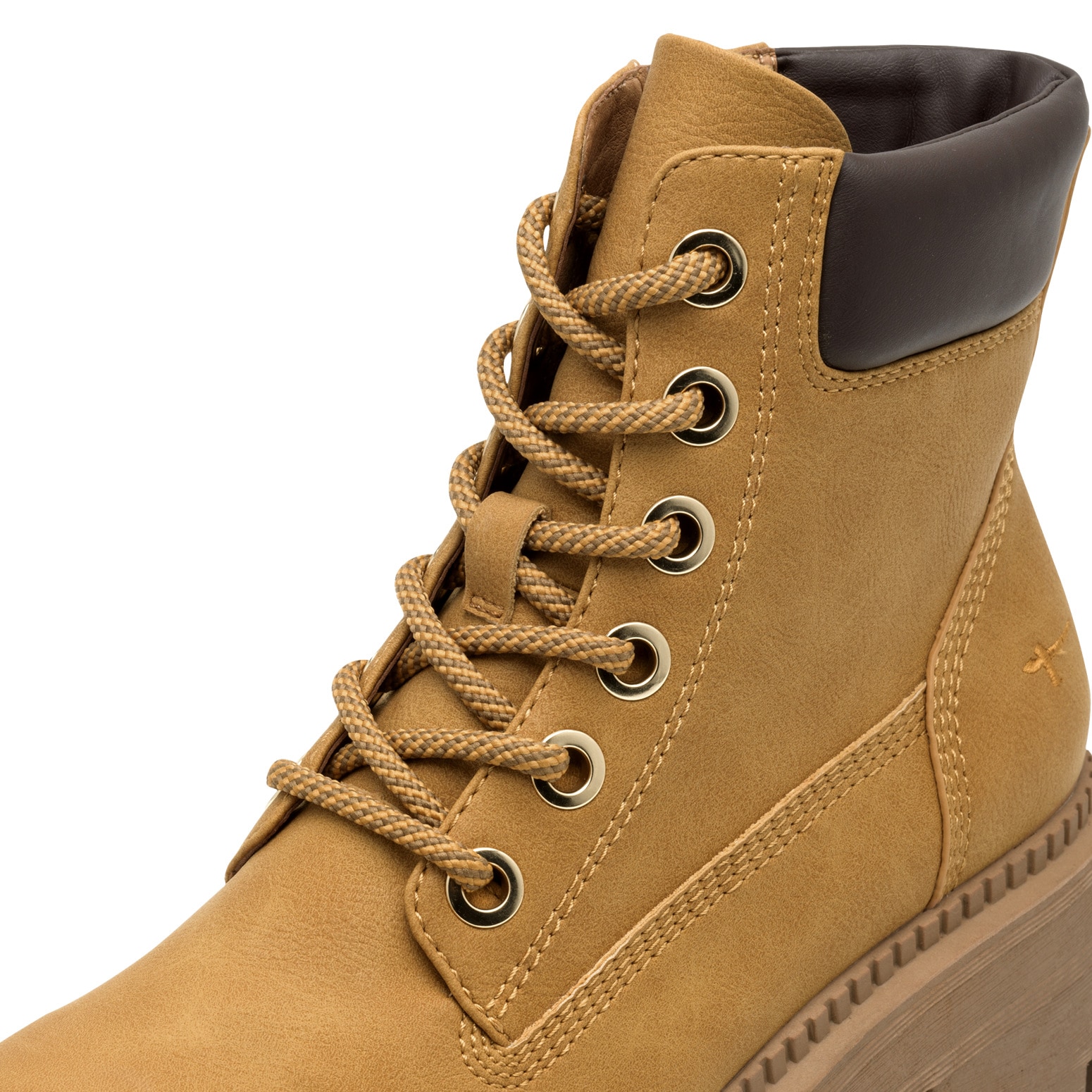 Tamaris Schnürboots  , Blockabsatz, Schnürstiefelette mit glänzenden Strasssteinen besetzt