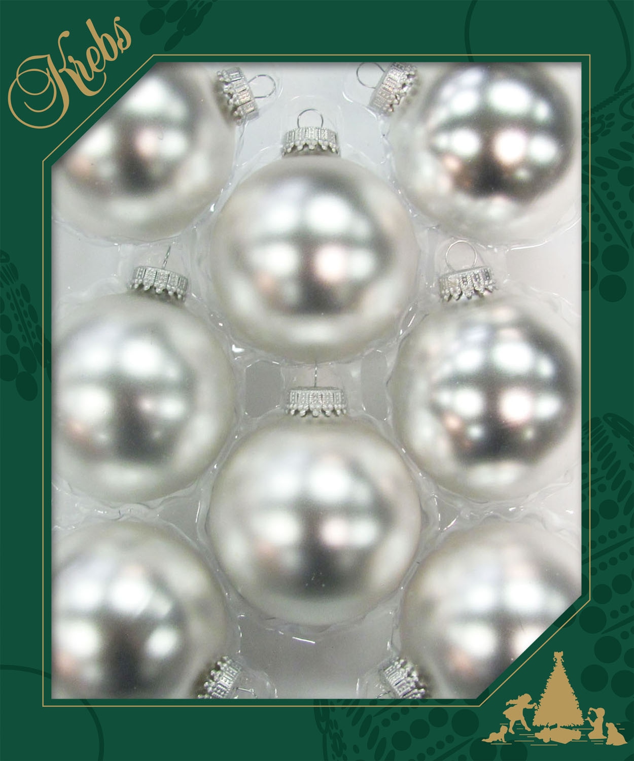 Krebs Glas Lauscha Weihnachtsbaumkugel »CBK70169, Weihnachtsdeko, Christbaumschmuck, Christbaumkugeln Glas«, (Set, 8 St.), aus Glas