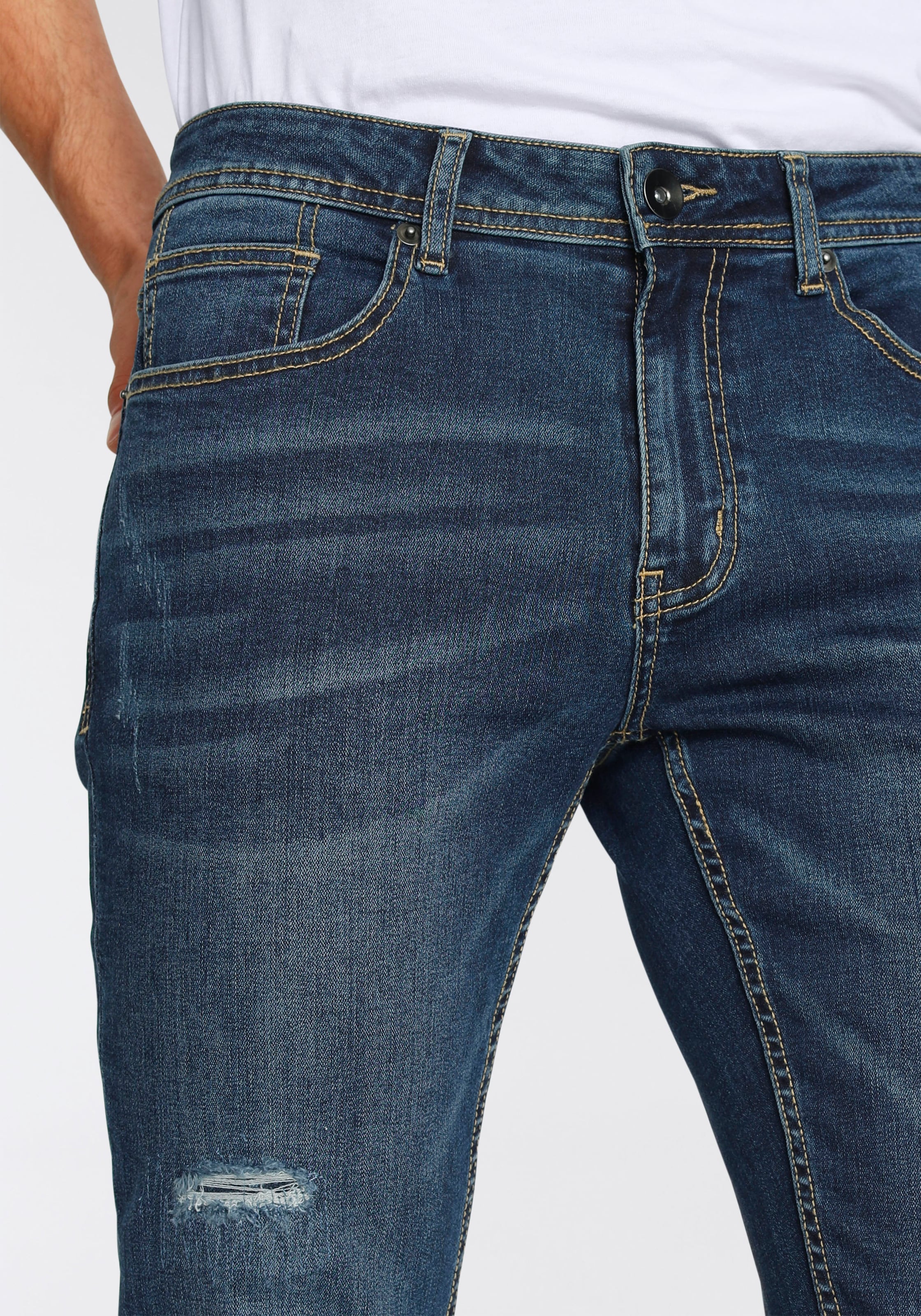 AJC Straight-Jeans, mit Abriebeffekten an den Beinen