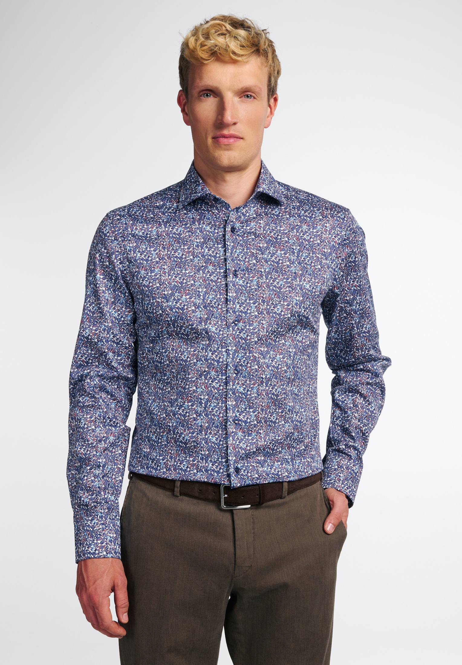 Eterna Langarmhemd "SLIM FIT" NON IRON (bügelfrei) günstig online kaufen