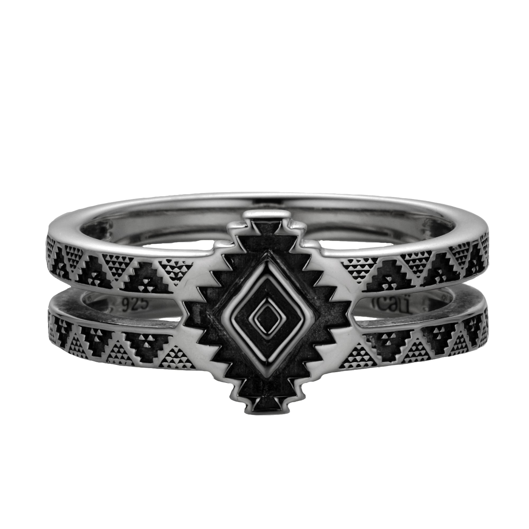 CAÏ Fingerring »925/- Sterling Silber oxidiert Amerika« | BAUR