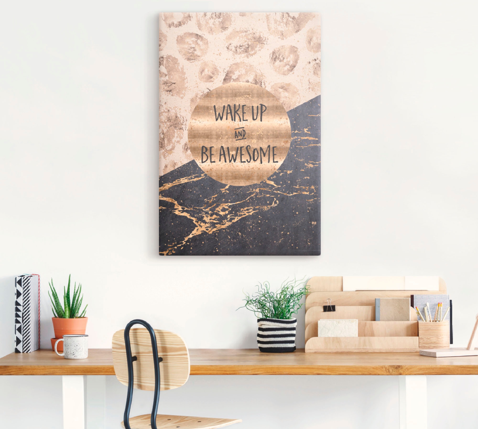 Artland Wandbild »Steh auf und sei großartig«, Sprüche & Texte, (1 St.), als Leinwandbild, Poster, Wandaufkleber in verschied. Größen