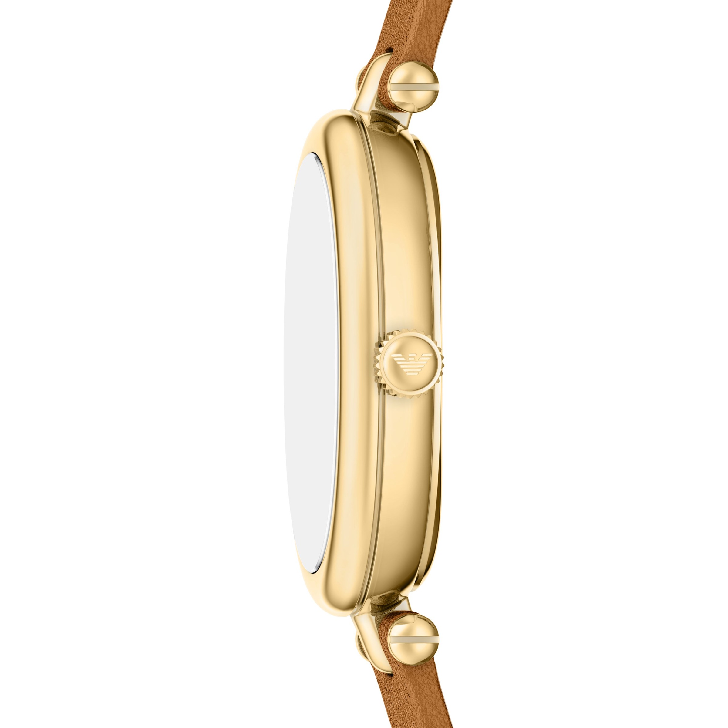 Emporio Armani Quarzuhr »SINFONIA« Armbanduhr, Damenuhr, Lederarmband, analog