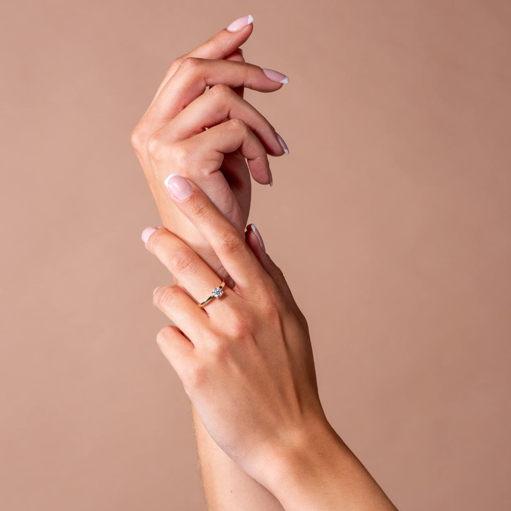 LYOMI Fingerring »585/- Gelbgold 1 synth. Diam. 0,75 ct.«