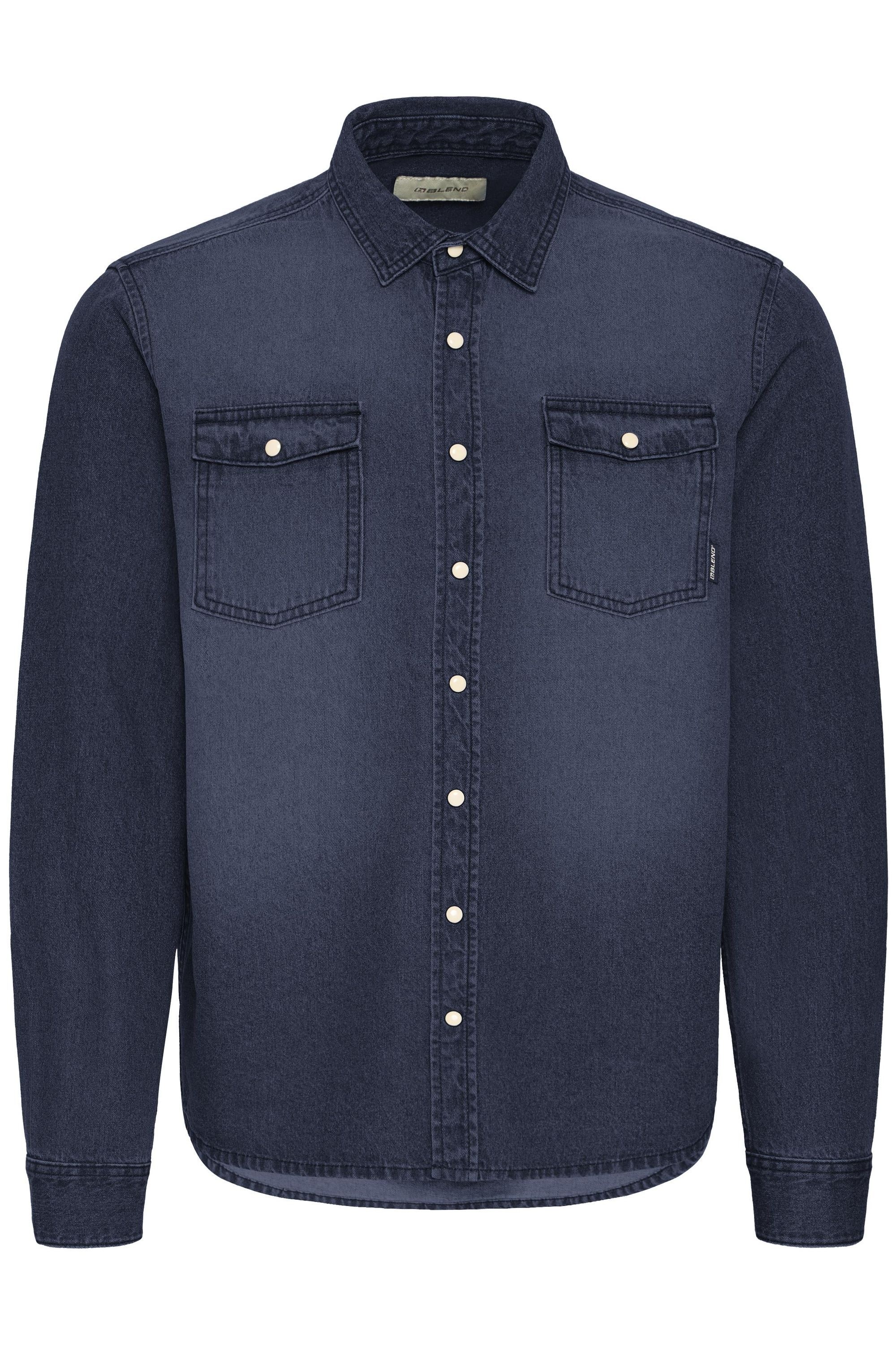 Blend Jeanshemd "BHDargo" Modernes Langarmhemd mit Brusttasche günstig online kaufen