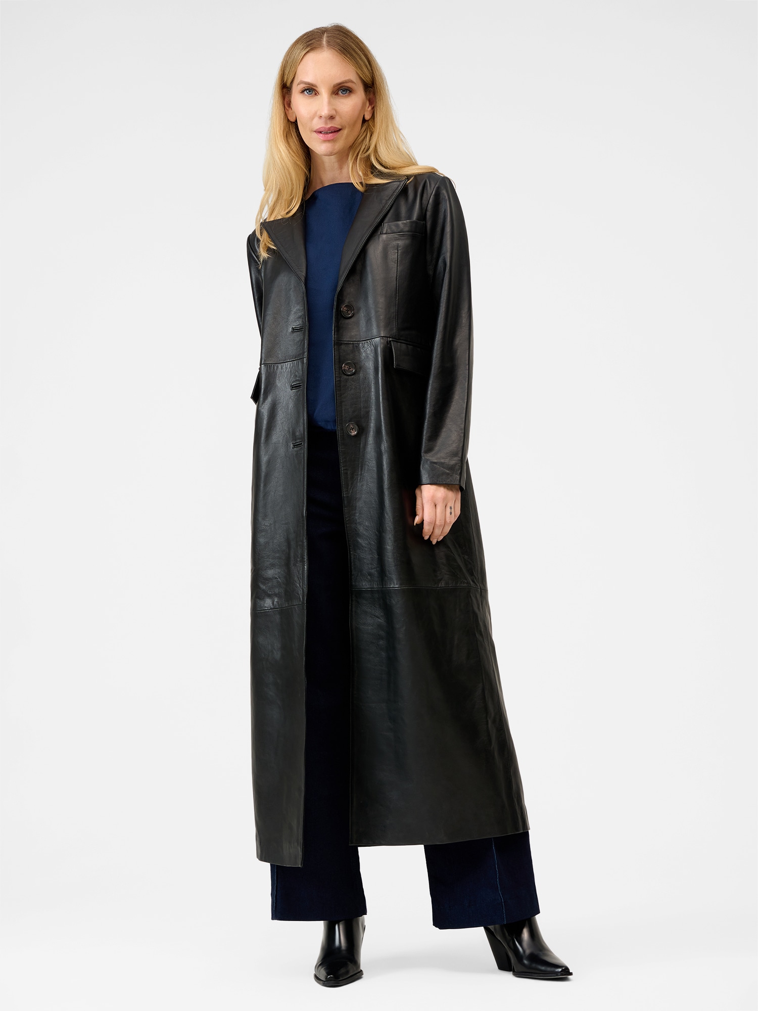 RICANO Ledermantel »Ledermantel Glossy« Handgefertigt aus echtem Leder