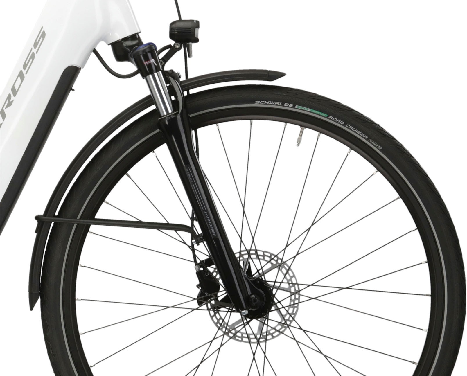 Kross E-Bike »KROSS E-Trekkingrad Trans 5.0 28" weiß 9 Gänge«, 9 Gang, microSHIFT, ADVENT M619, Mittelmotor 250 W