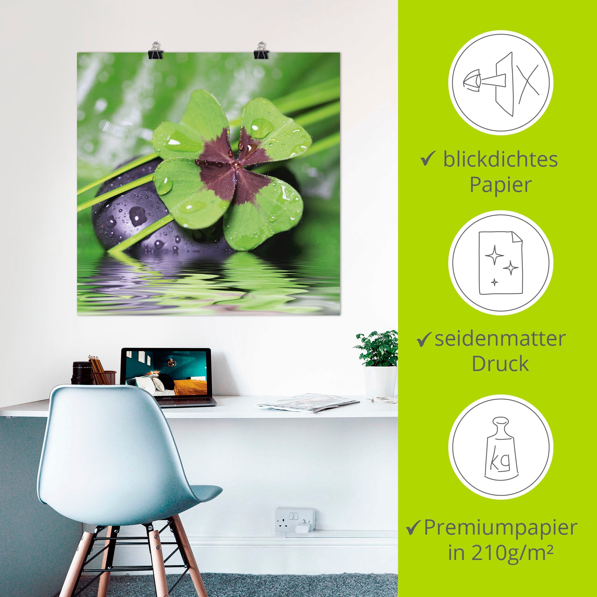 Artland »Glücksklee... Entspann mal wieder« Zen 1 Stk. tlg. ohne Rahmen