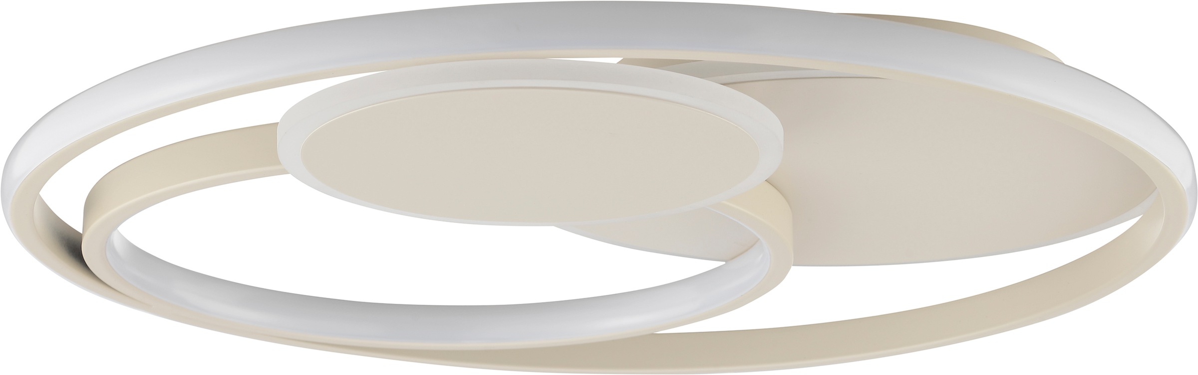 Brilliant LED Deckenleuchte »Runda« LED-Modul 1 Stk. warmweiß - kaltweiß Ø 50 cm, 5200 lm, CCT 3000-6500 K, dimmbar, Metall/Silikon, beige