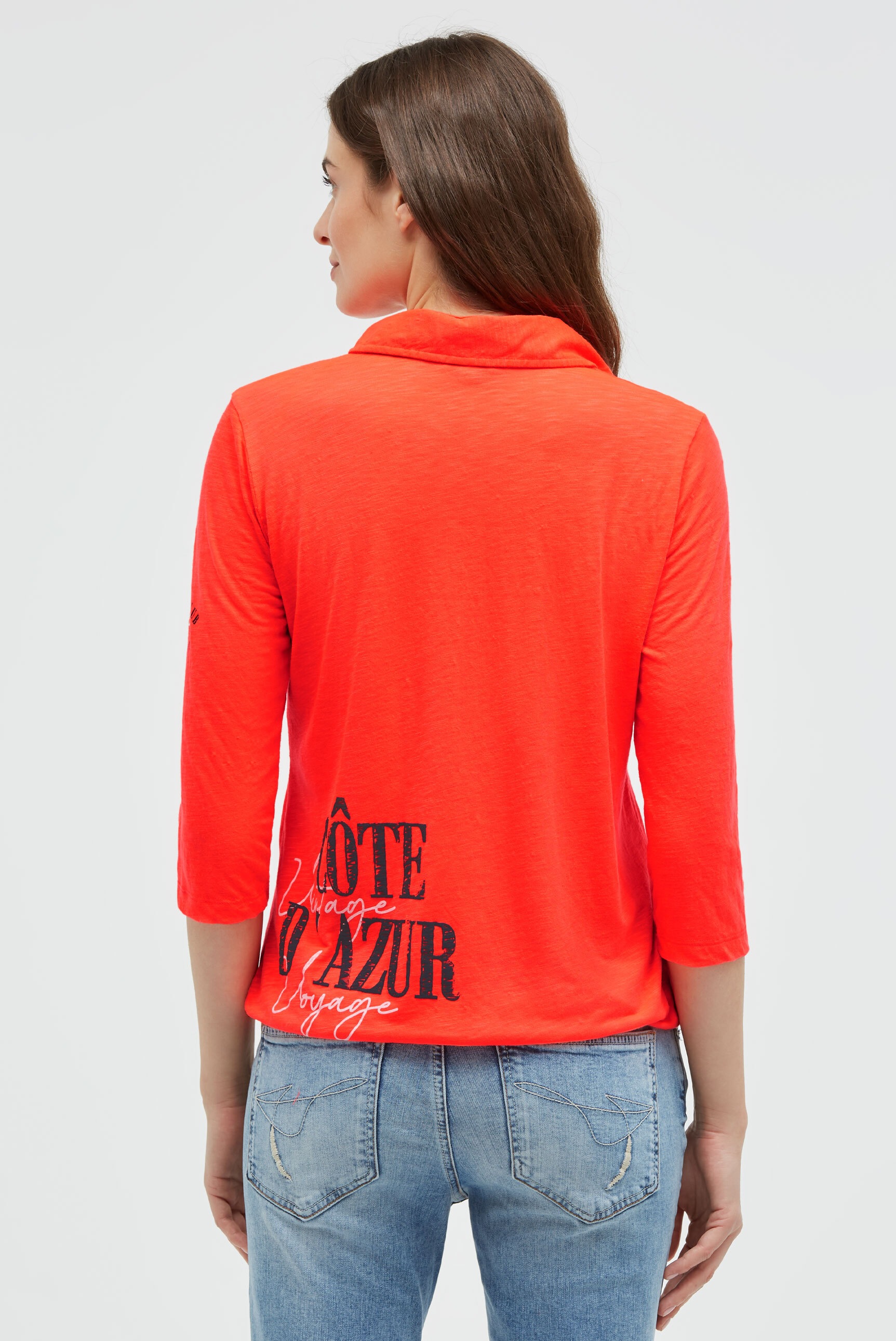 SOCCX Poloshirt mit Gummizug im Saum