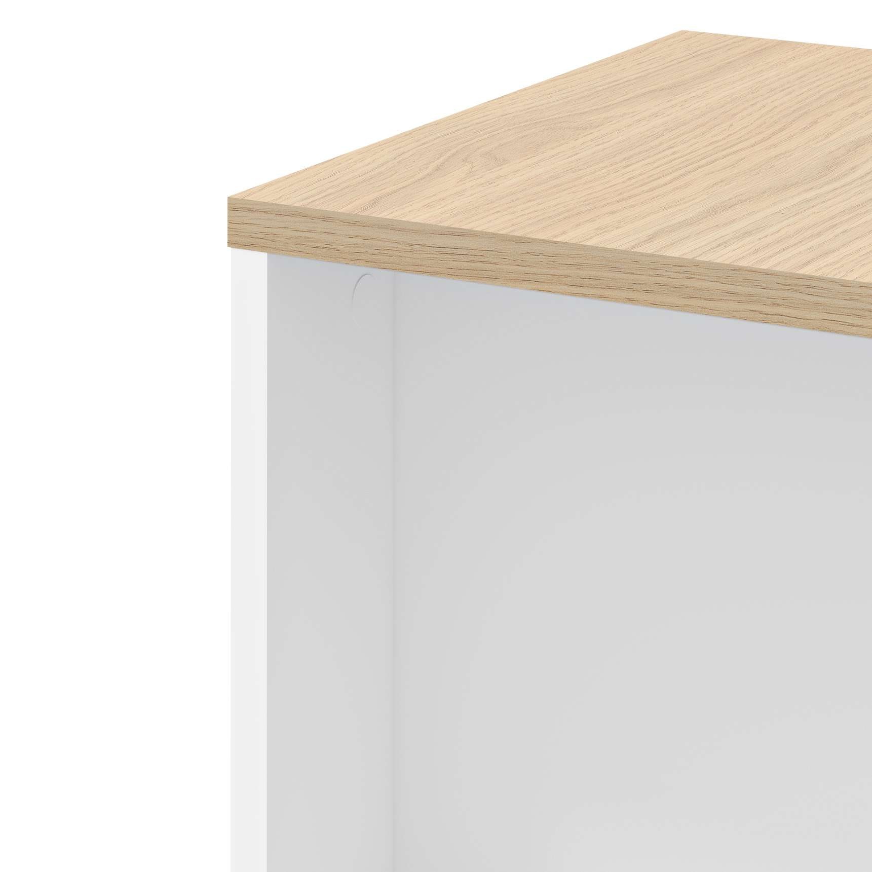 TemaHome Beistelltisch »ELLA Sofatisch, Regal, Eichefurnier & Weiss, Aufbewahrung,«, vielsitige Ablagen, Breite 40 oder 70 cm