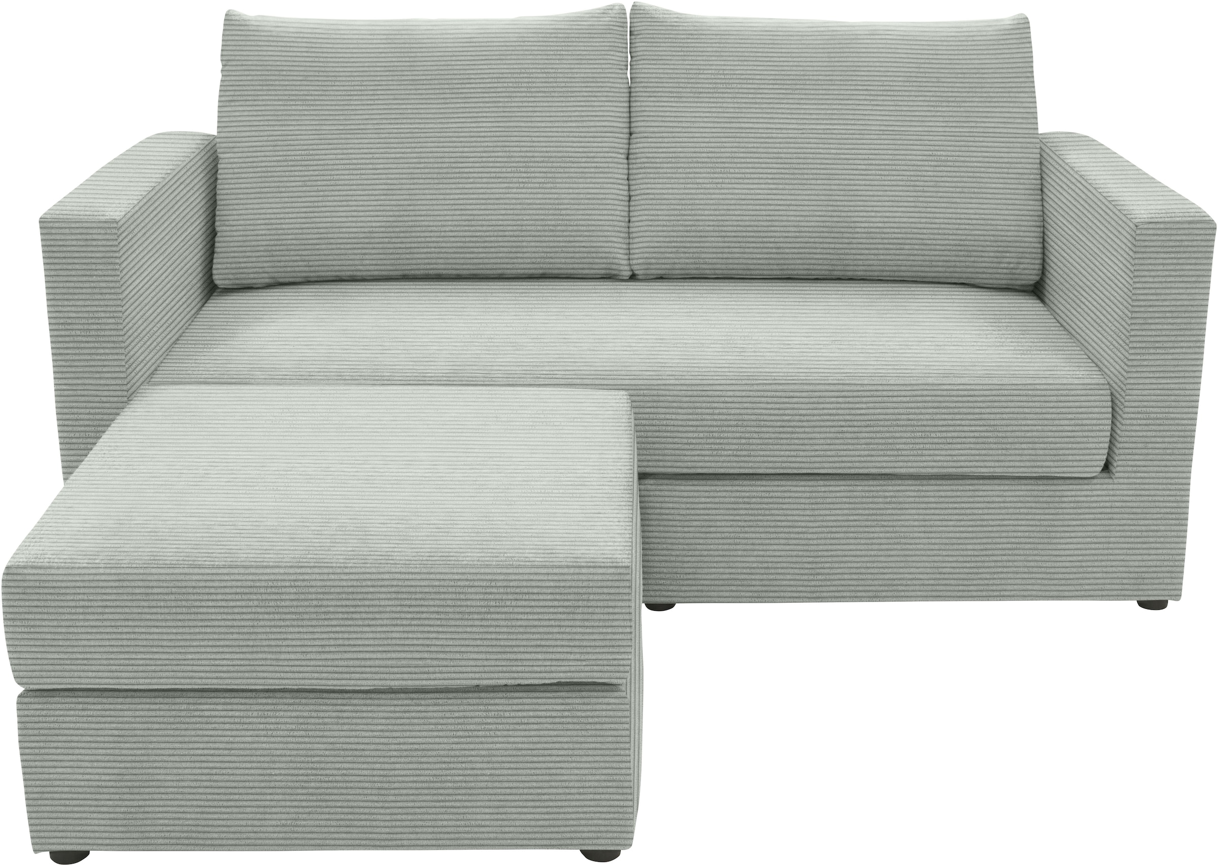DOMO collection 2-Sitzer »800015, als Sitzmöbel oder Schlafgelegenheit nutzbar, Schlafsofa«, Sitzfläche mit Federkern, inkl. 2 Rückenkissen