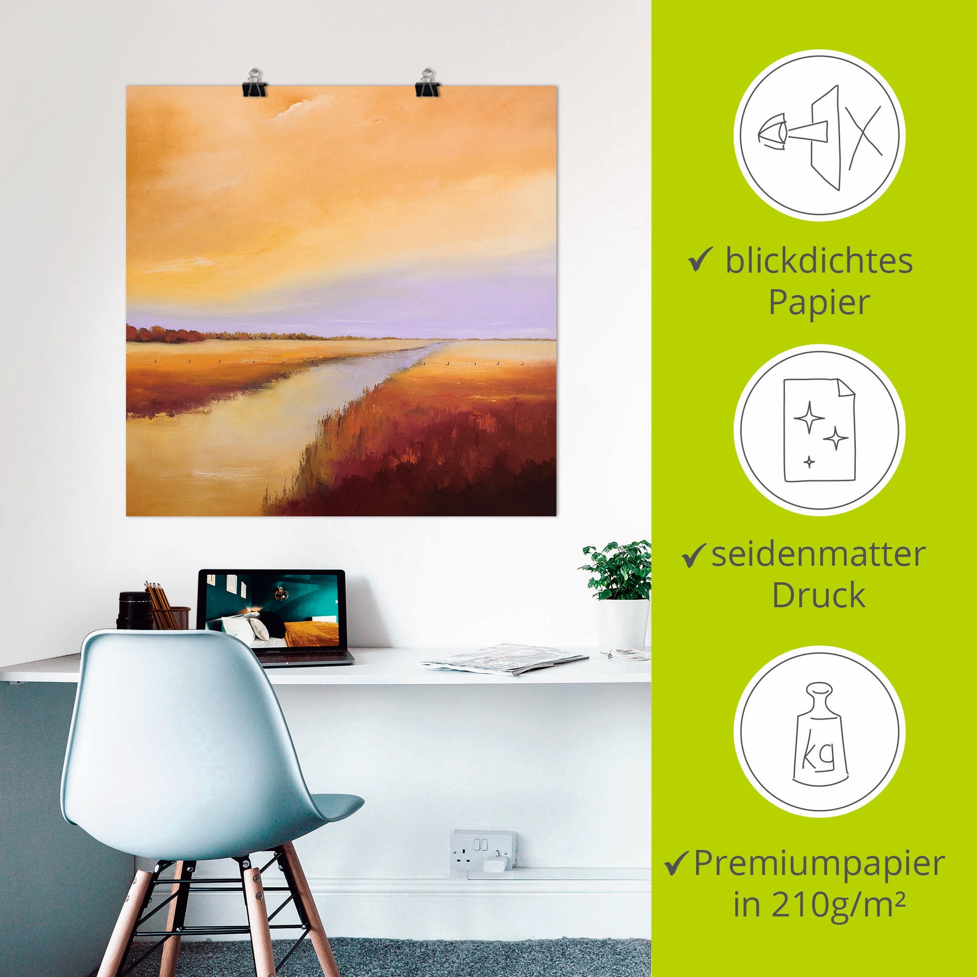 Artland Wandbild »Polder«, Gewässer, (1 St.), als Leinwandbild, Poster in verschied. Größen