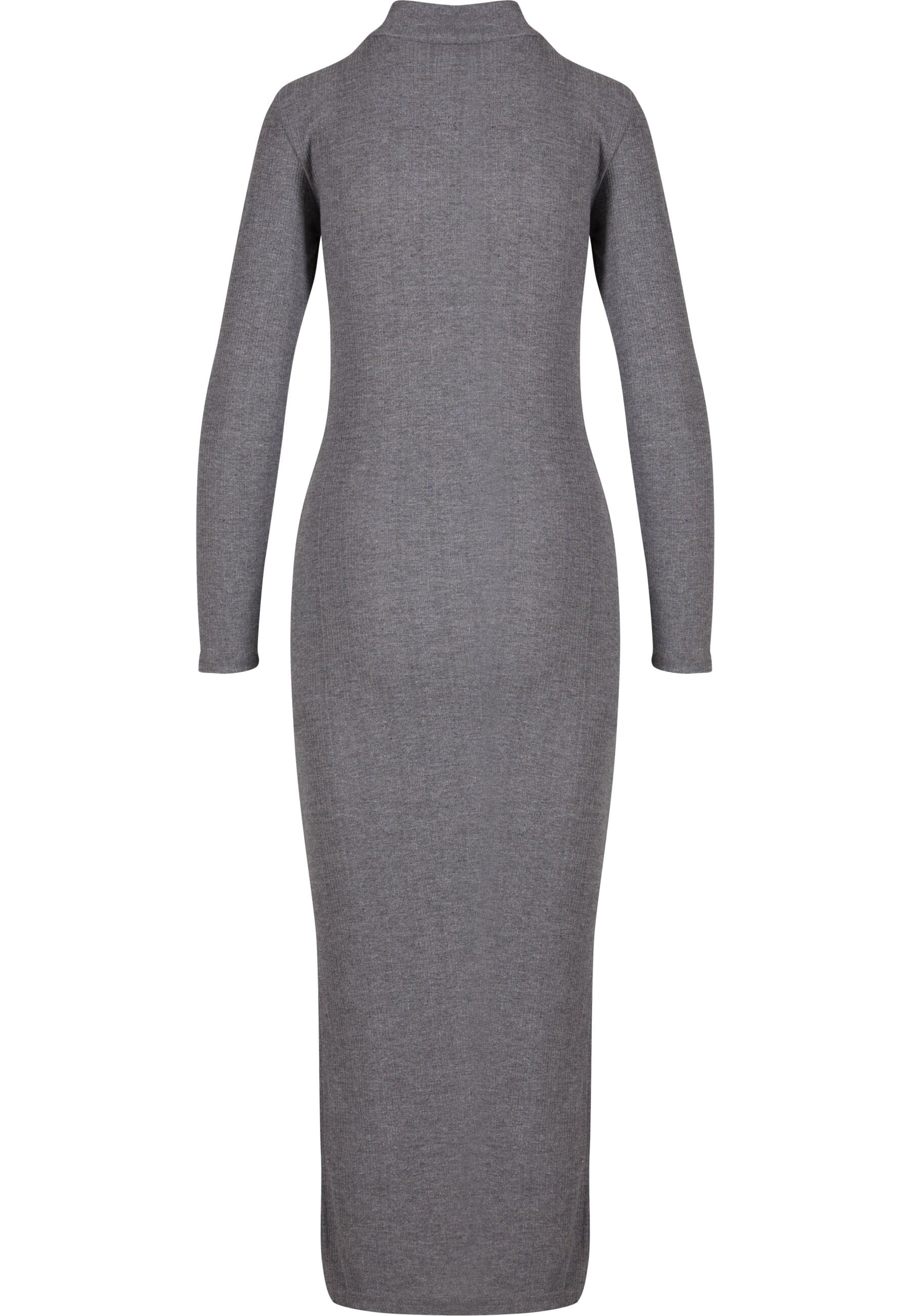 URBAN CLASSICS Shirtkleid »Urban Classics Ladies Rib Longlseeve Mockneck Dress«, (1 tlg.)