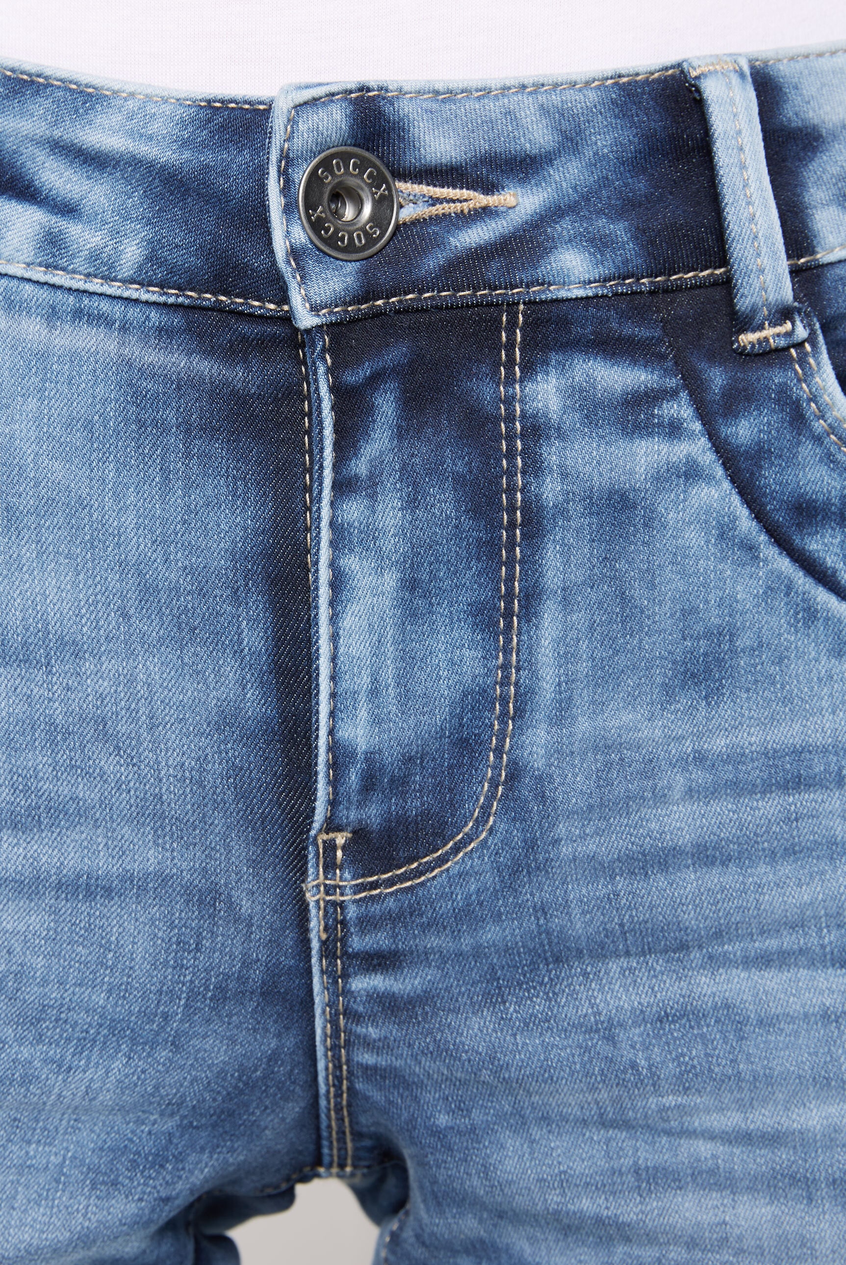 SOCCX Comfort-fit-Jeans, mit verkürztem Bein