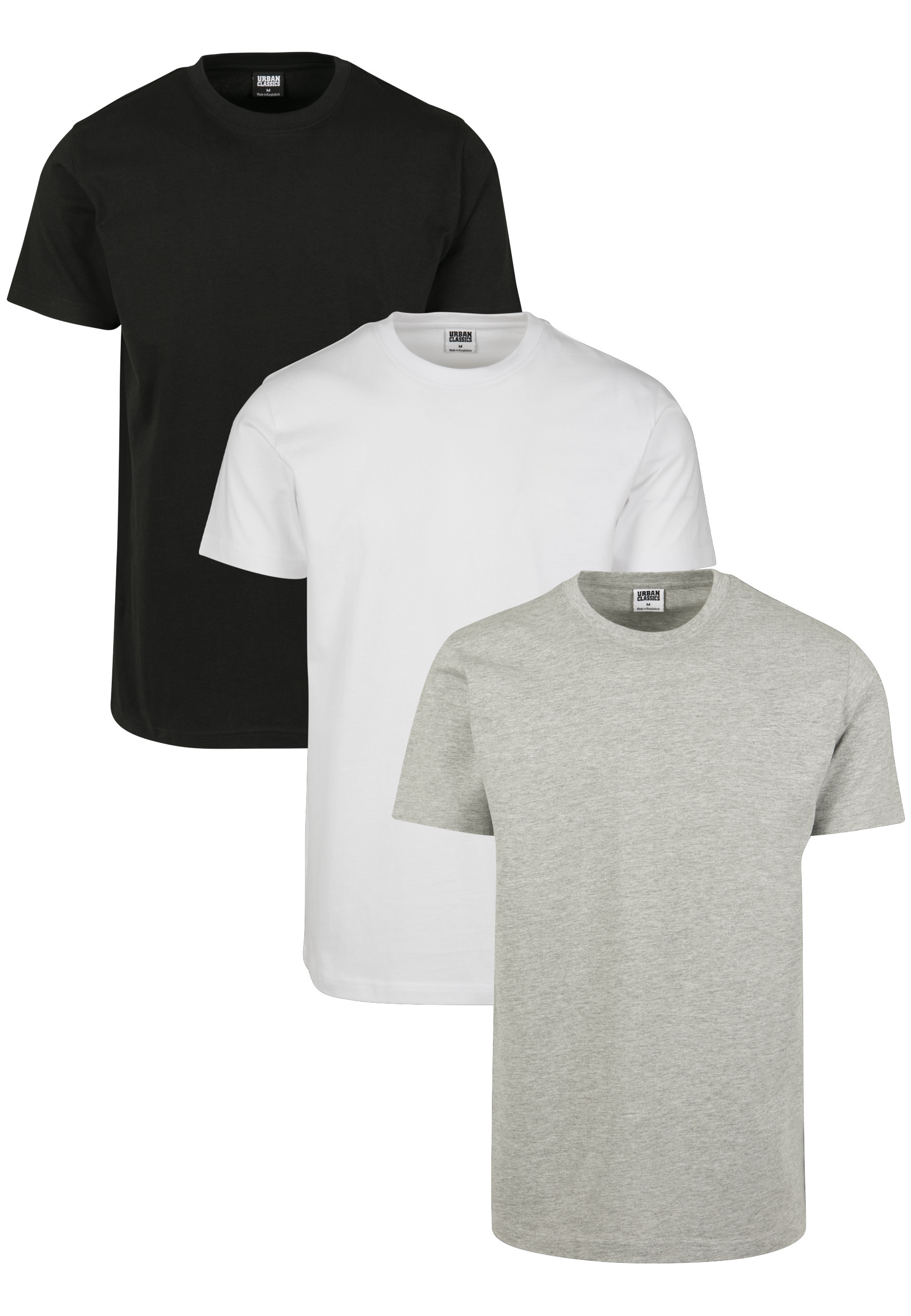 URBAN CLASSICS T-Shirt "Urban Classics Herren Basic Tee 3-Pack" 1 Stk.