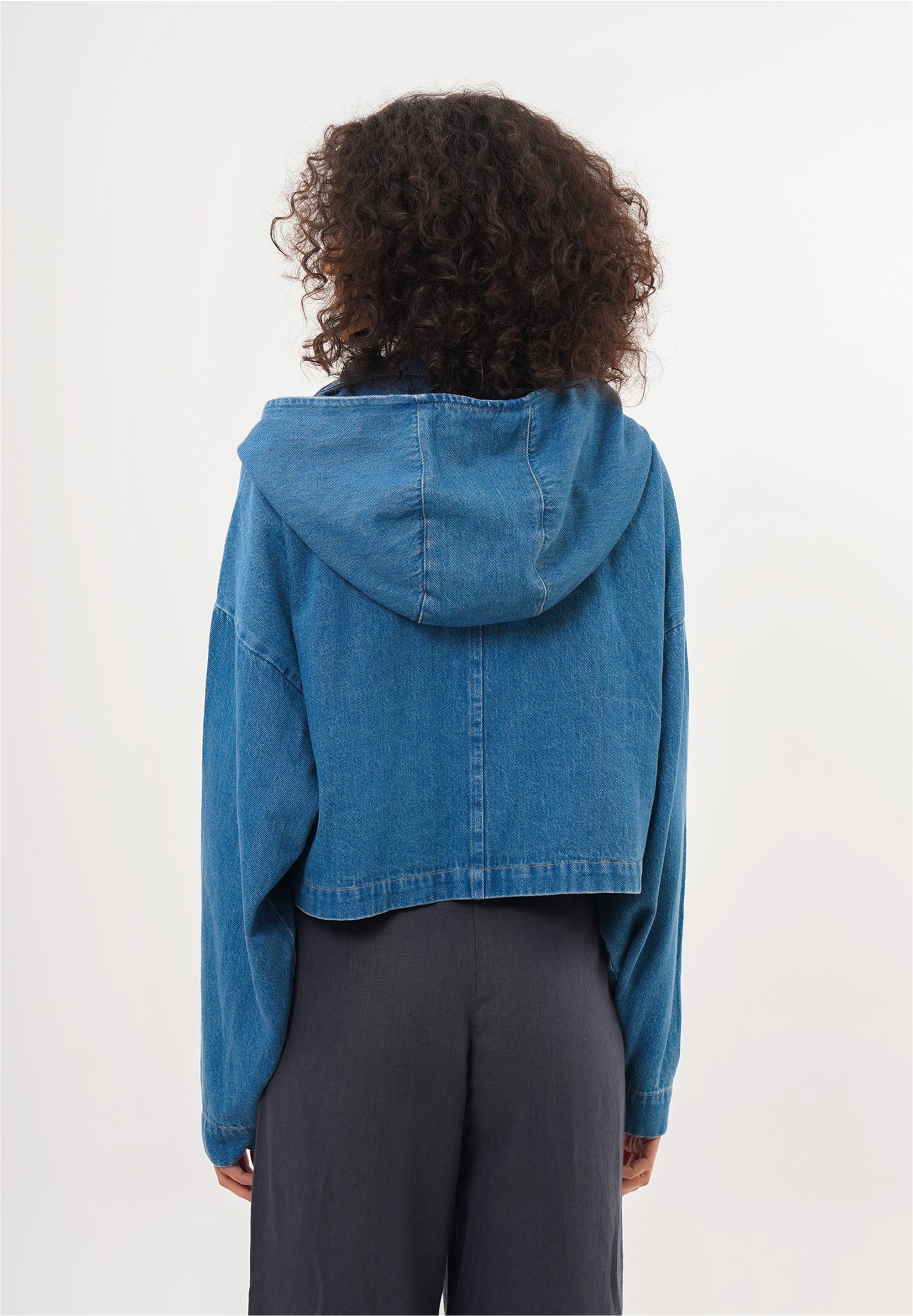 freshlions Jeansjacke »Juliana«, im kuscheligen Design mit Kapuze