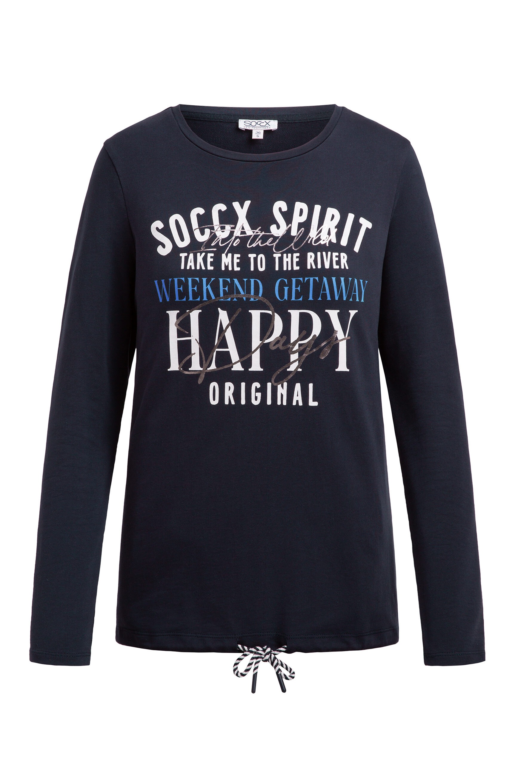 SOCCX Sweater, mit Bindeband im Saum günstig online kaufen