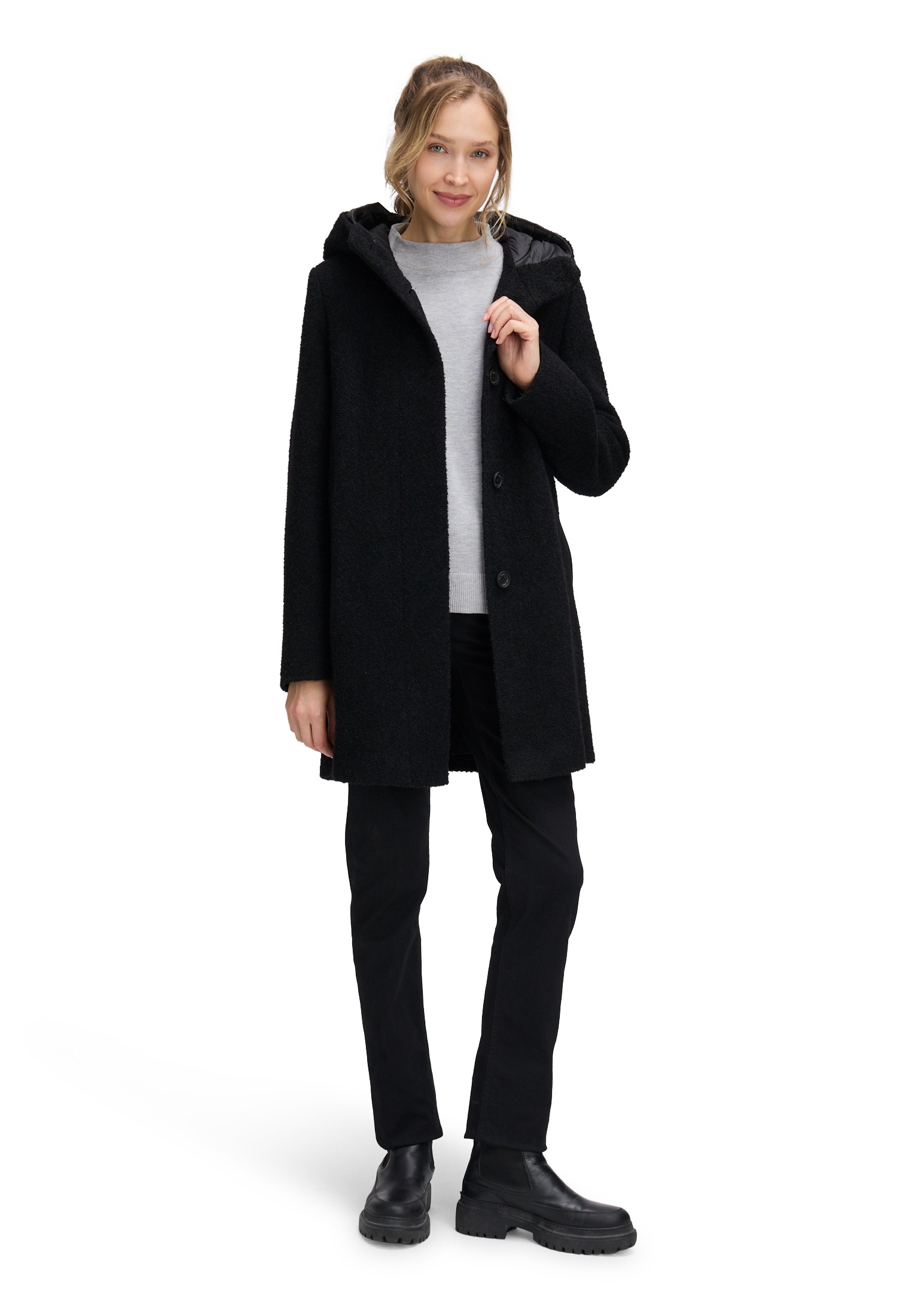 Gil Bret Wolljacke »Damen mit Kapuze« mit Kapuze